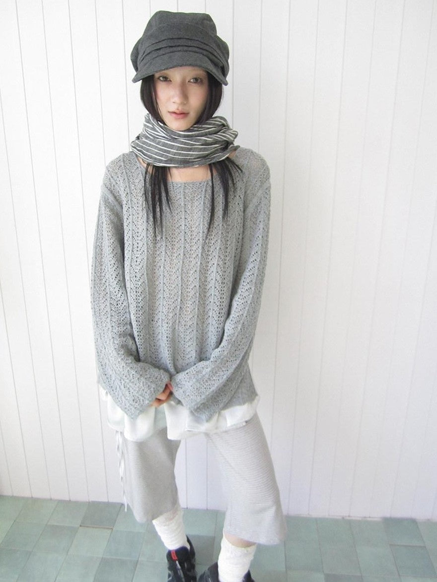 ang project Openwork Side Slit Korean Women&