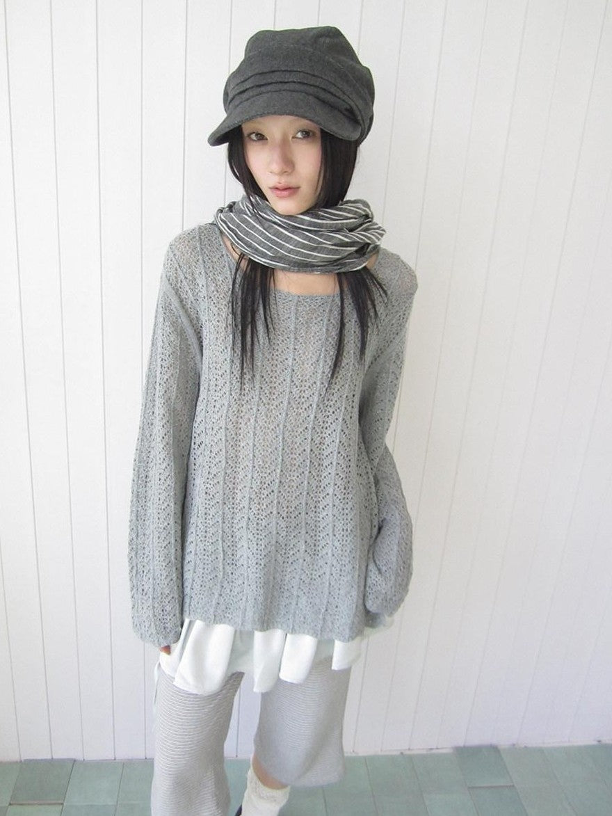 ang project Openwork Side Slit Korean Women&