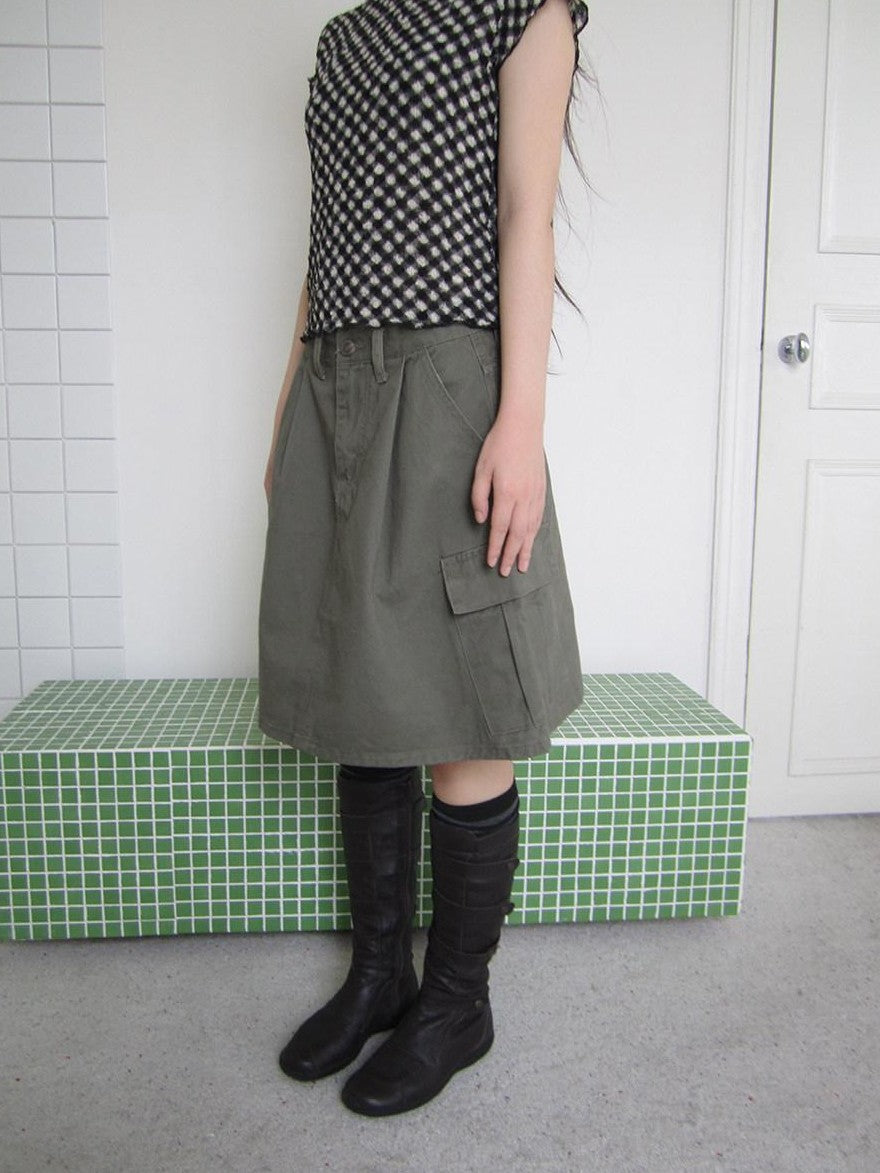 ang project Pleated Pocket Utility High Waist Women&