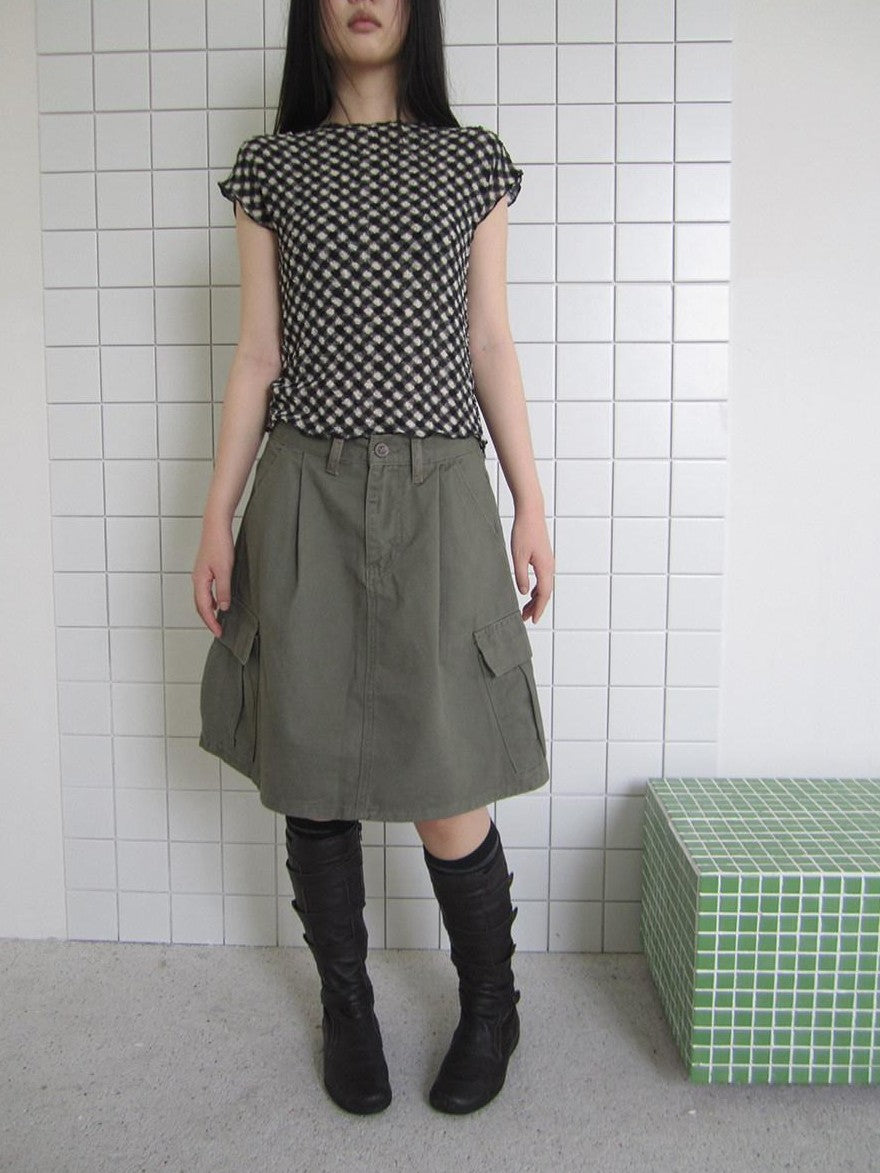 ang project Pleated Pocket Utility High Waist Women&