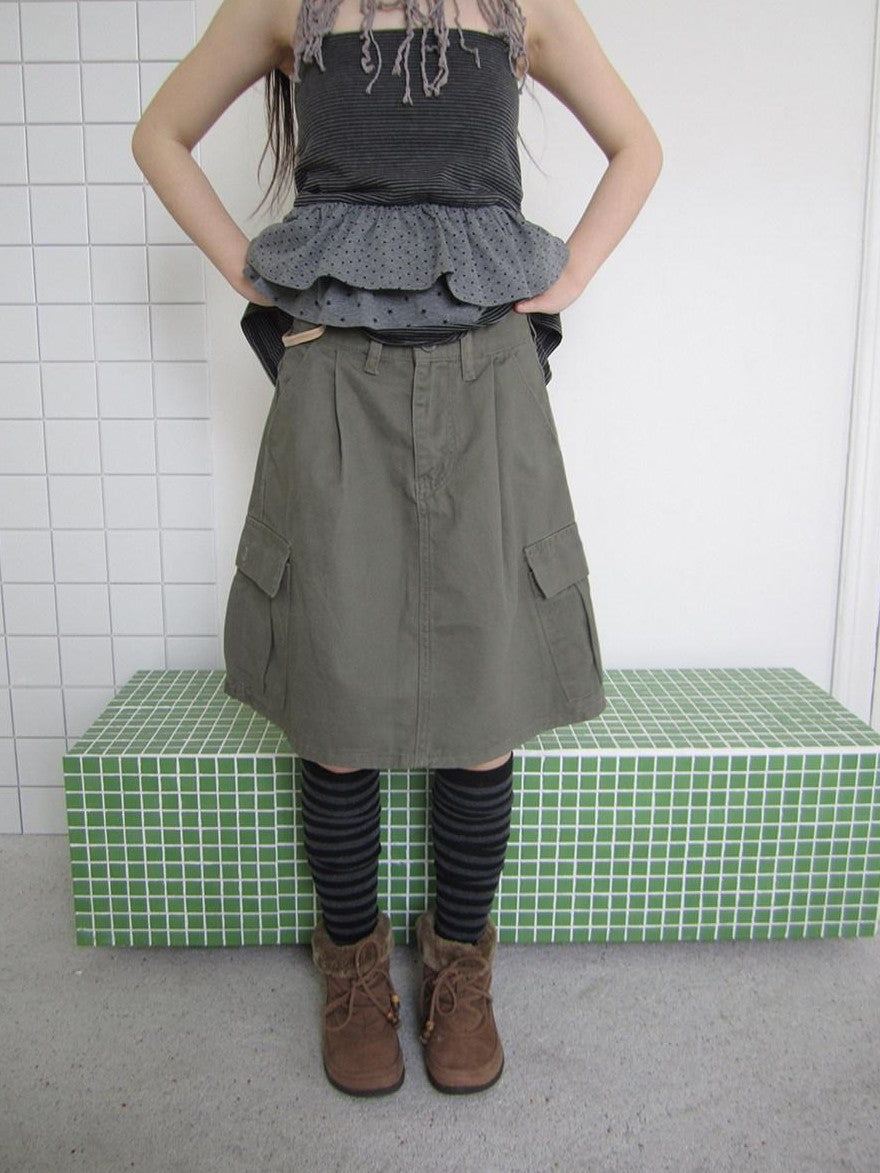 ang project Pleated Pocket Utility High Waist Women&