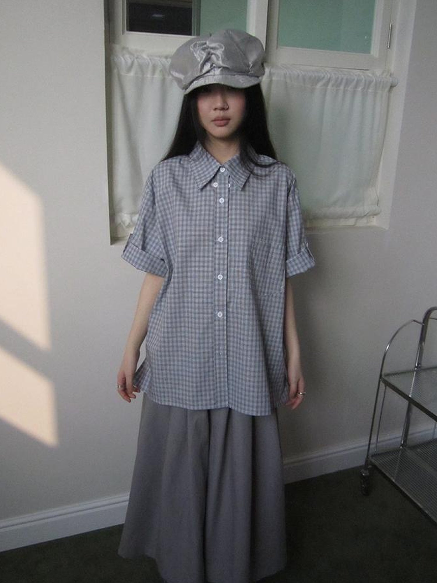 ang project Project 5 6 Summer Casual Plaid Short Sleeve Shirt