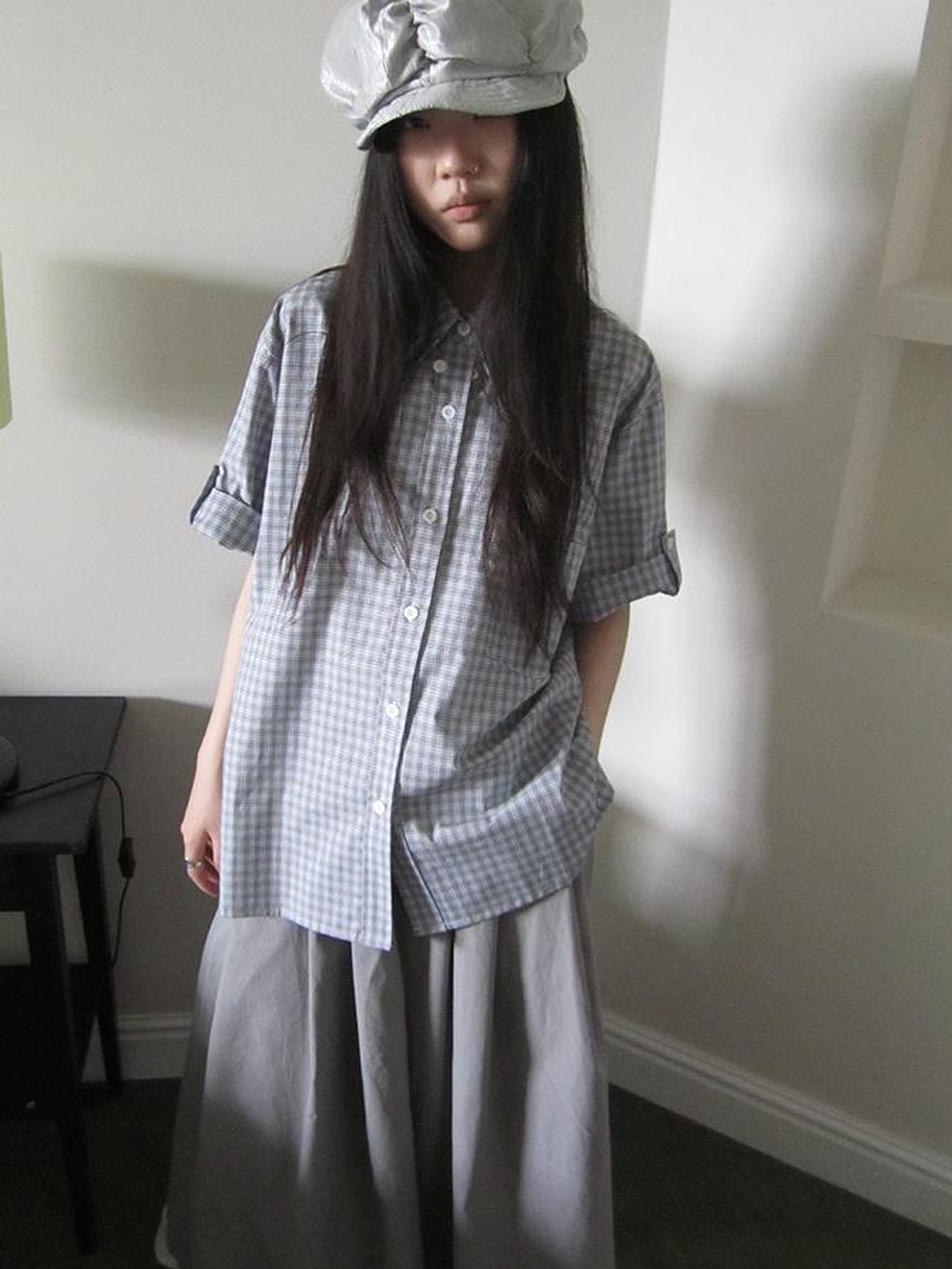 ang project Project 5 6 Summer Casual Plaid Short Sleeve Shirt