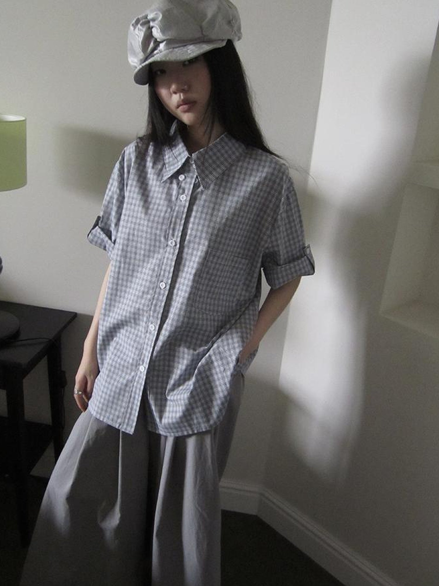 ang project Project 5 6 Summer Casual Plaid Short Sleeve Shirt