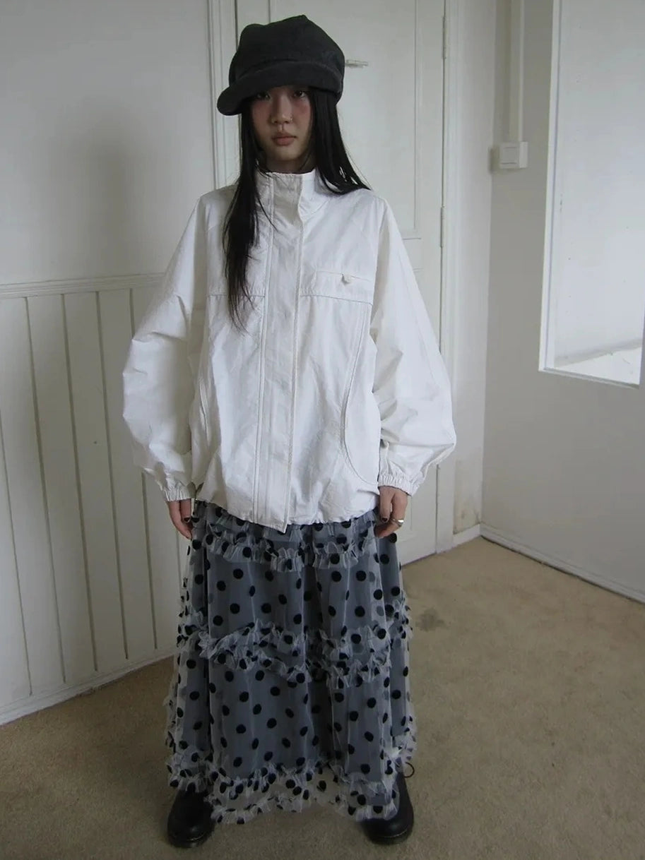 ang project Relaxed Stand Collar Utility Jacket Coat