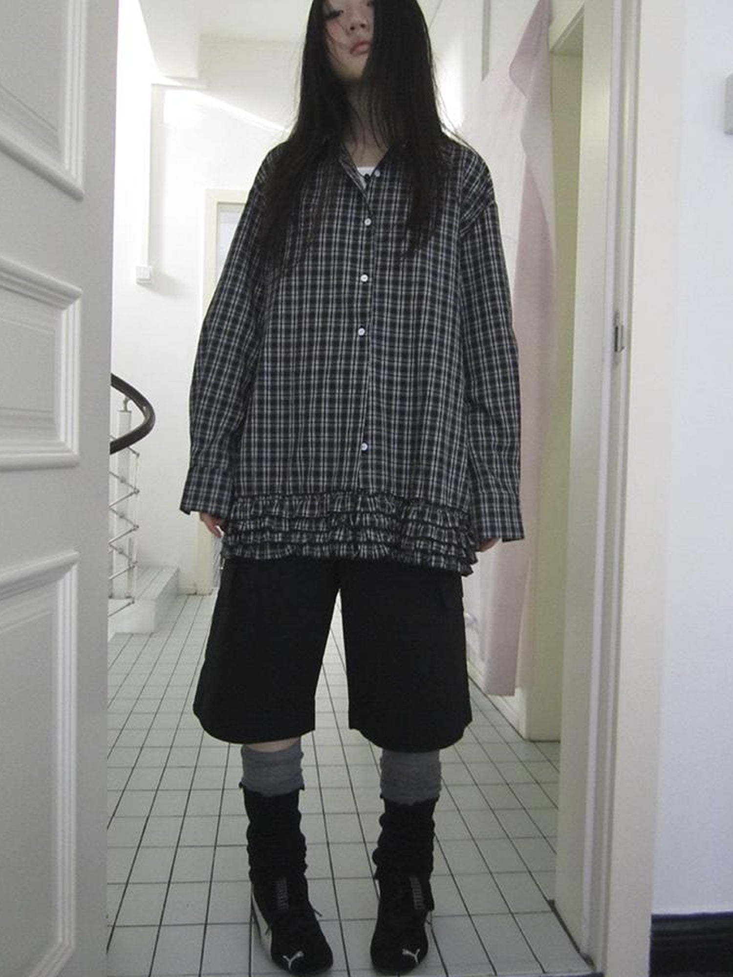 ang project Retro High Waisted Cargo Capri Pants With Oversized Pockets