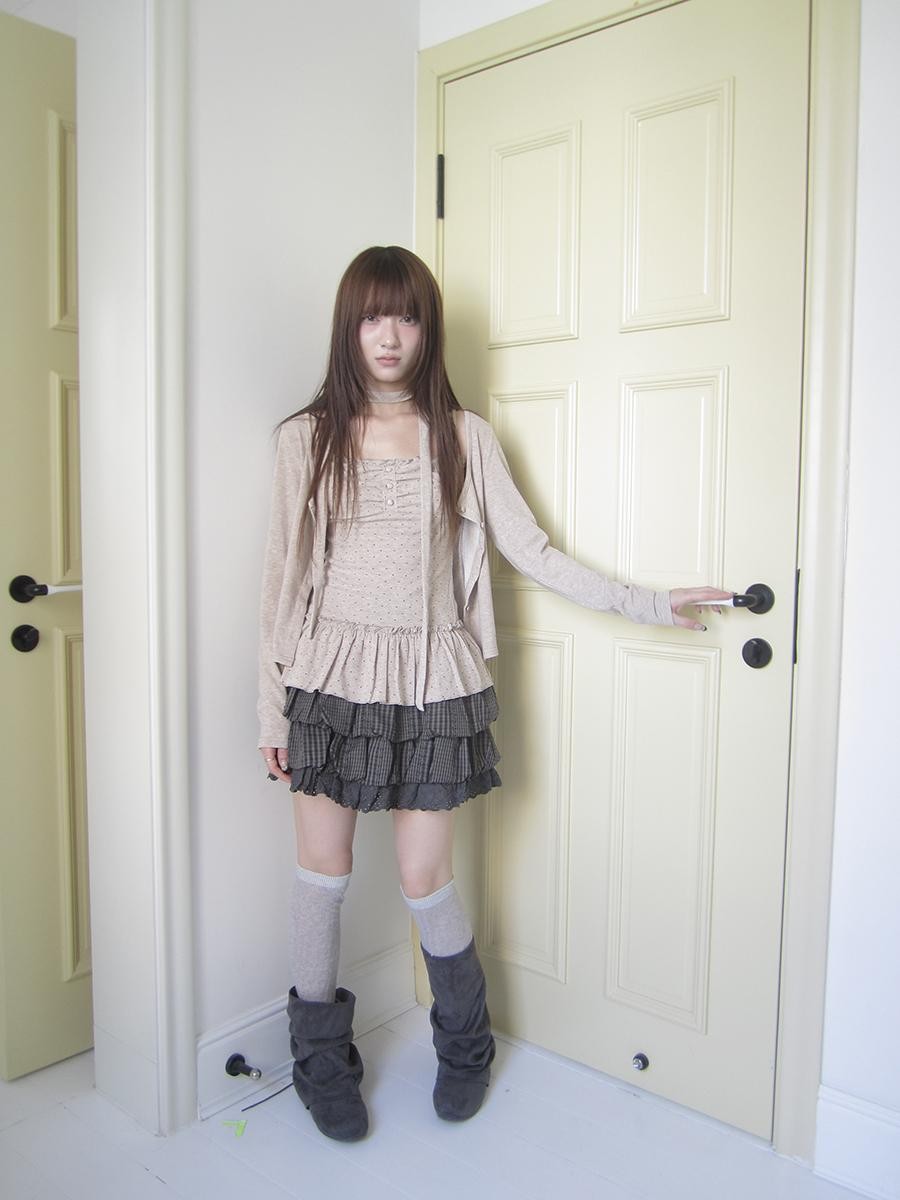 ang project Retro Patchwork Lace Plaid Ruffled Tiered Women&