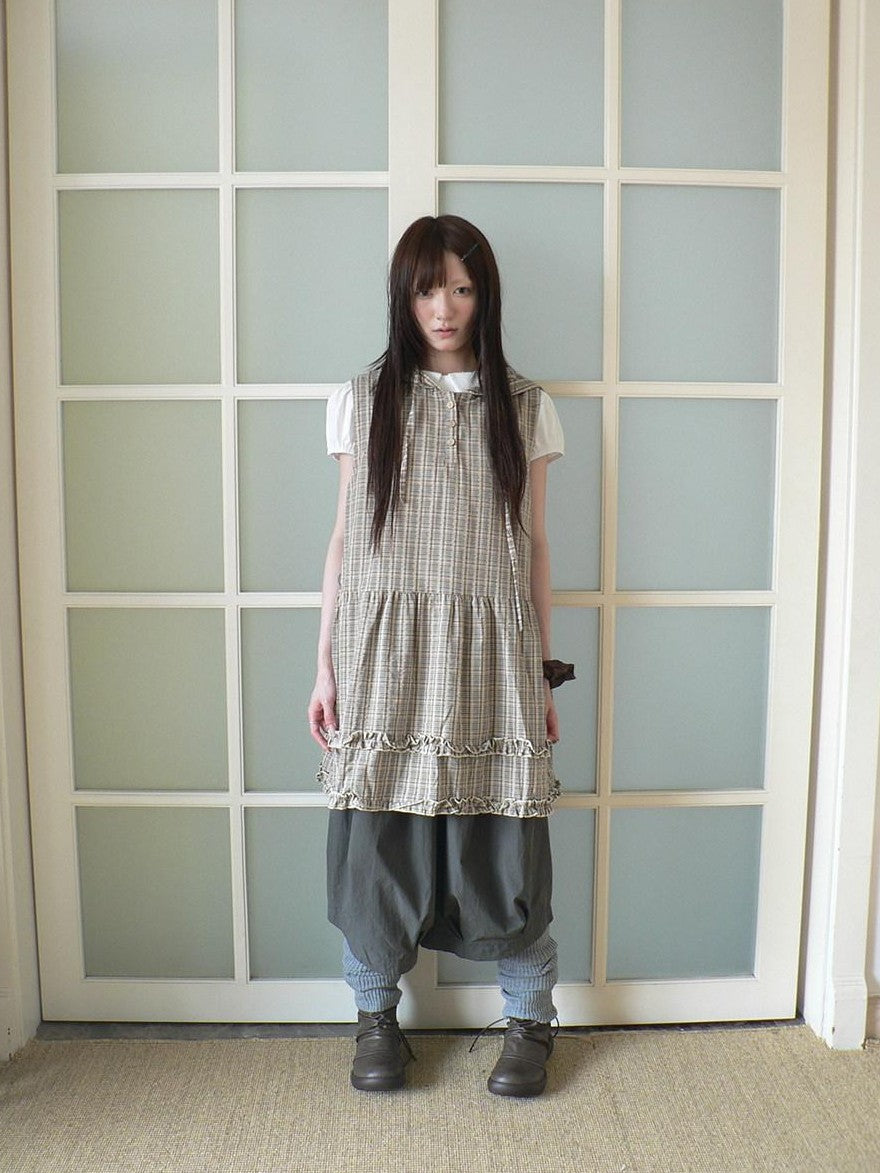 ang project Retro Plaid Ruffle Spliced Hooded Women&