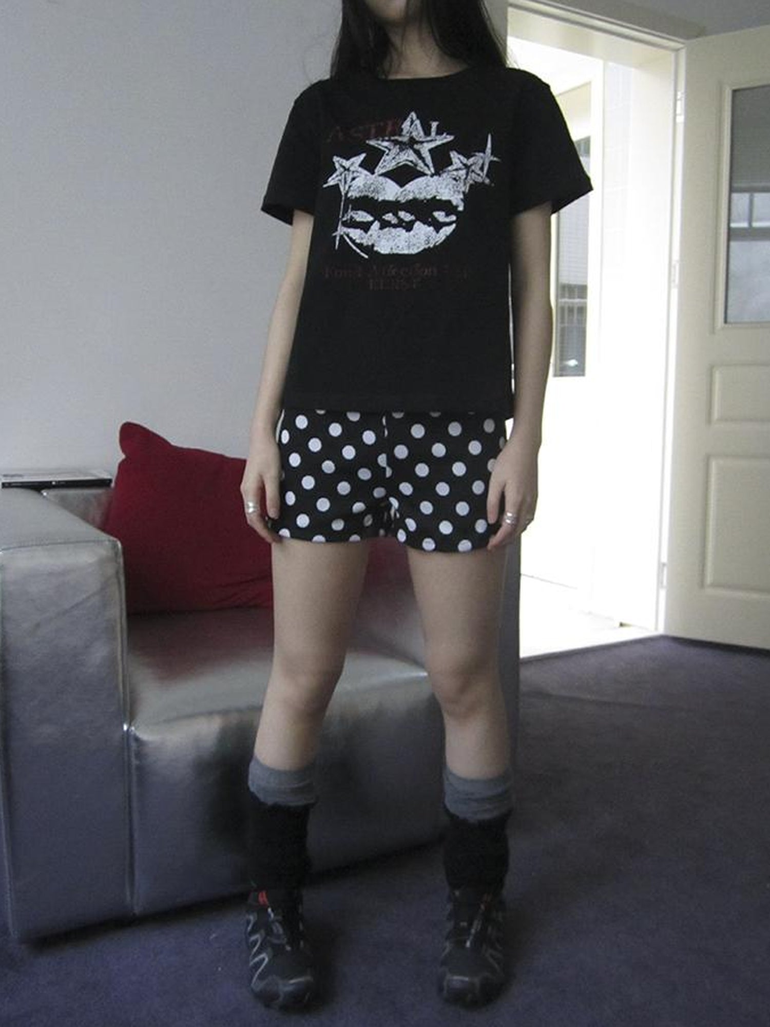 ang project Retro Polka Dot High Waisted Stretch Shorts