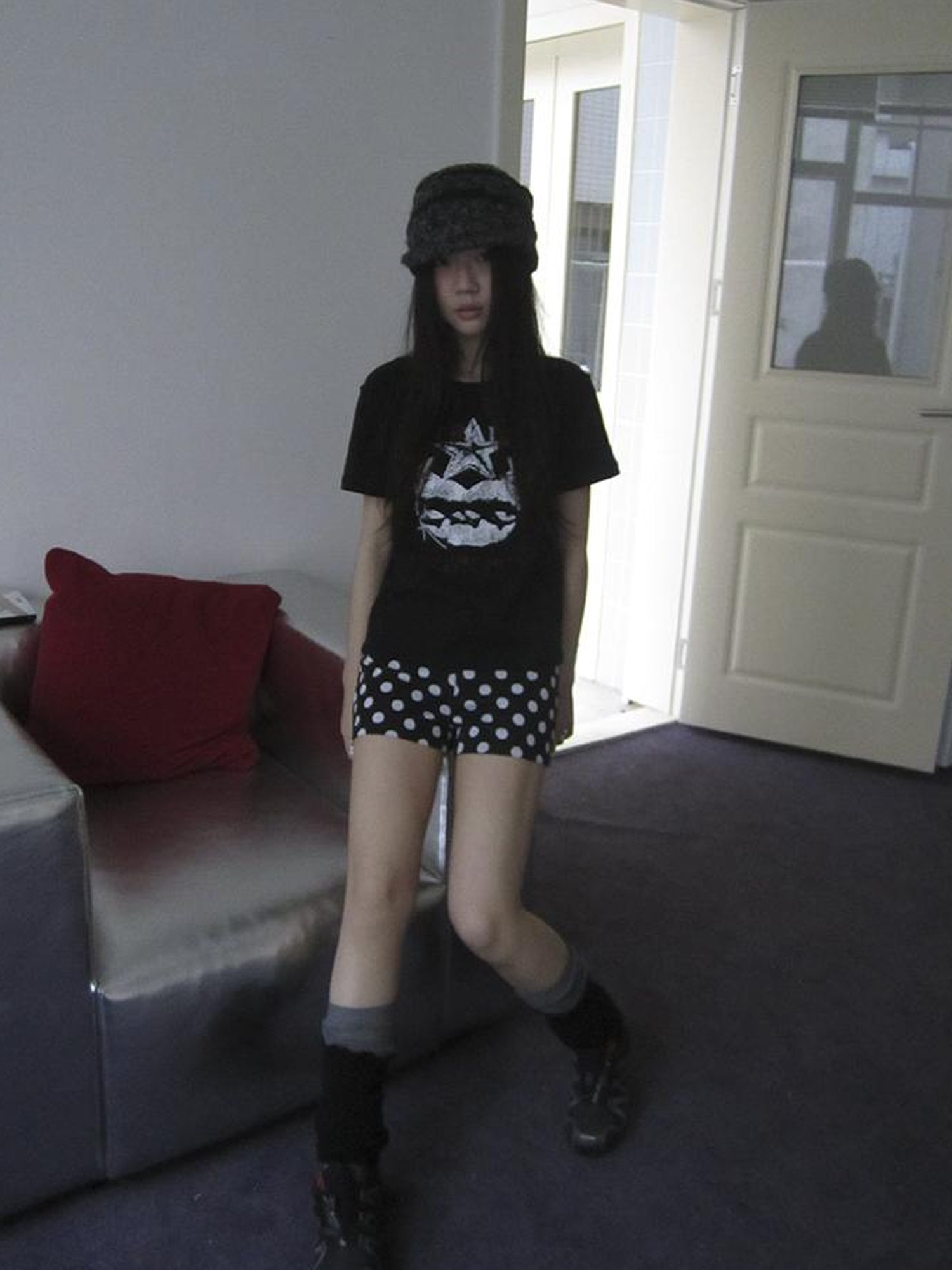 ang project Retro Polka Dot High Waisted Stretch Shorts