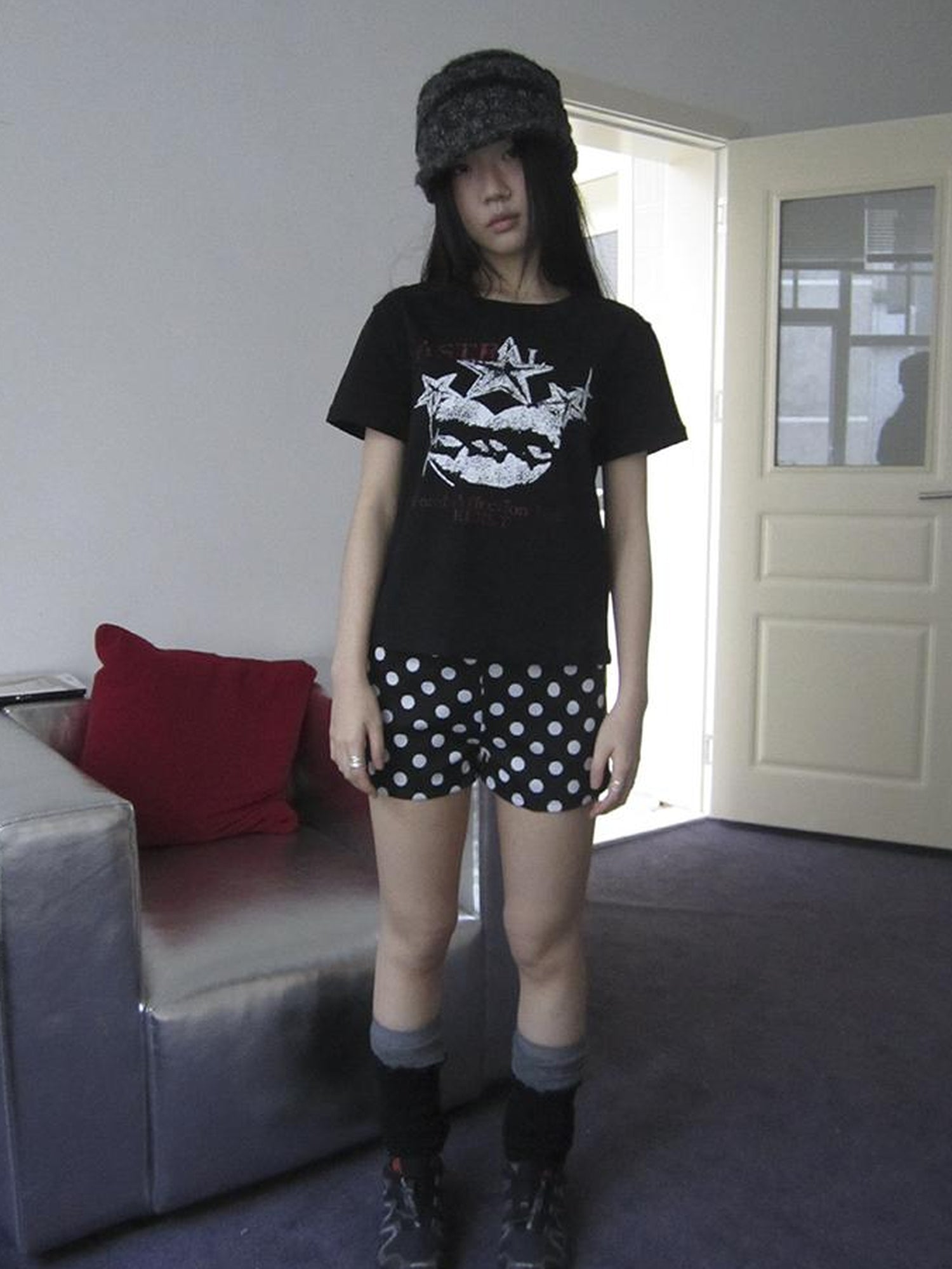 ang project Retro Polka Dot High Waisted Stretch Shorts