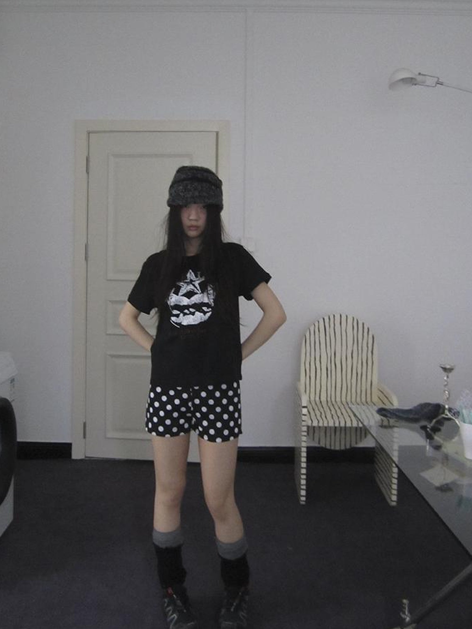 ang project Retro Polka Dot High Waisted Stretch Shorts