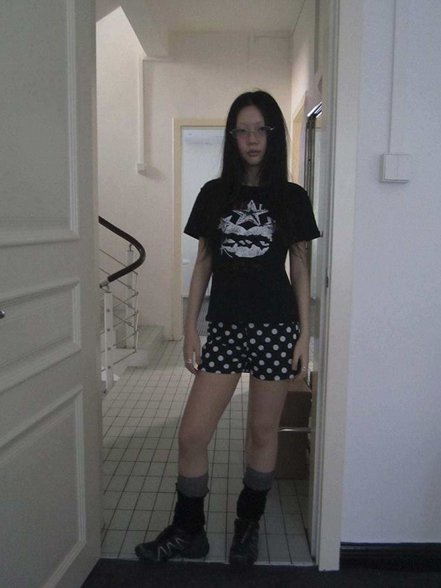 ang project Retro Polka Dot High Waisted Stretch Shorts