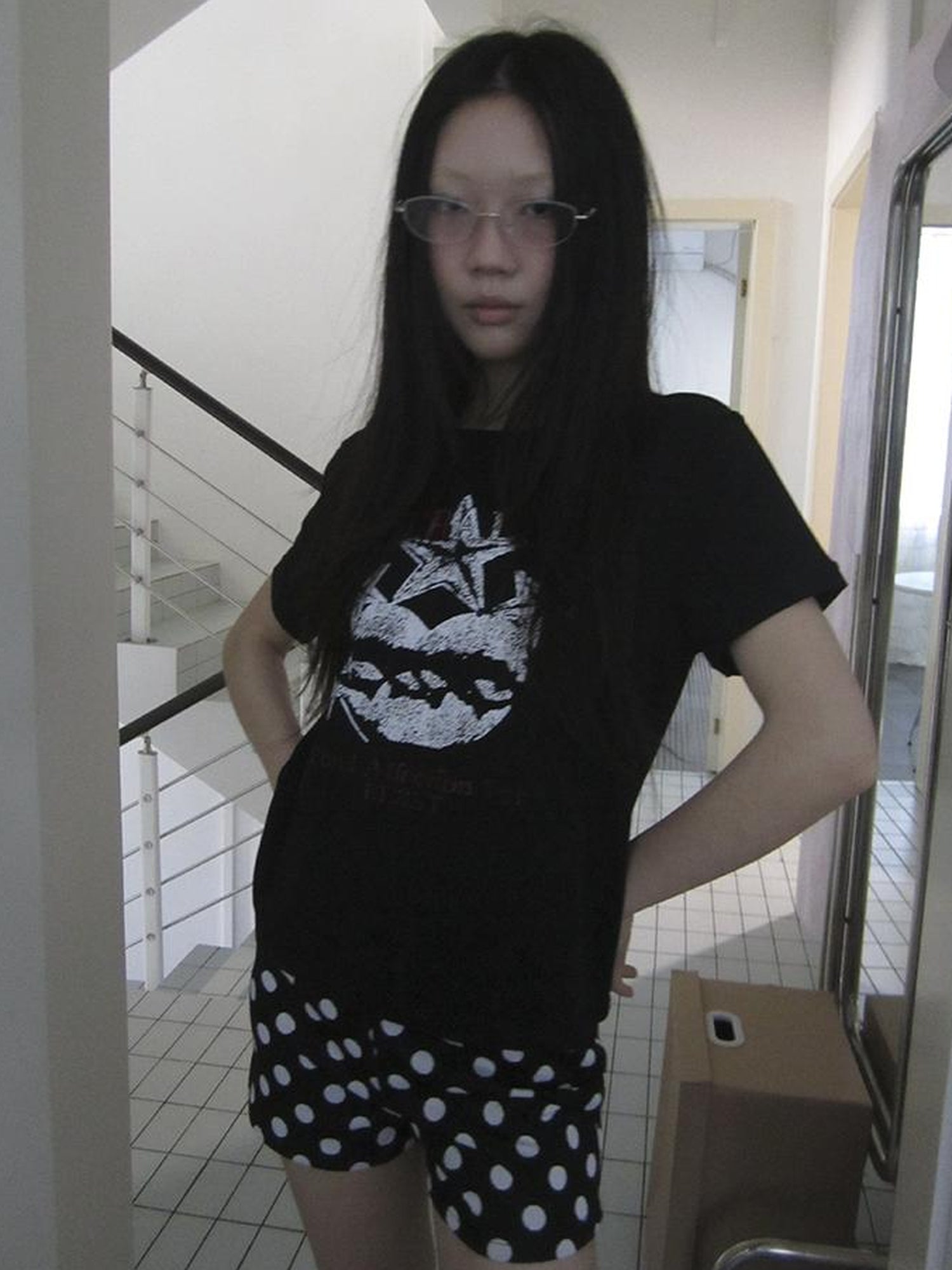 ang project Retro Polka Dot High Waisted Stretch Shorts