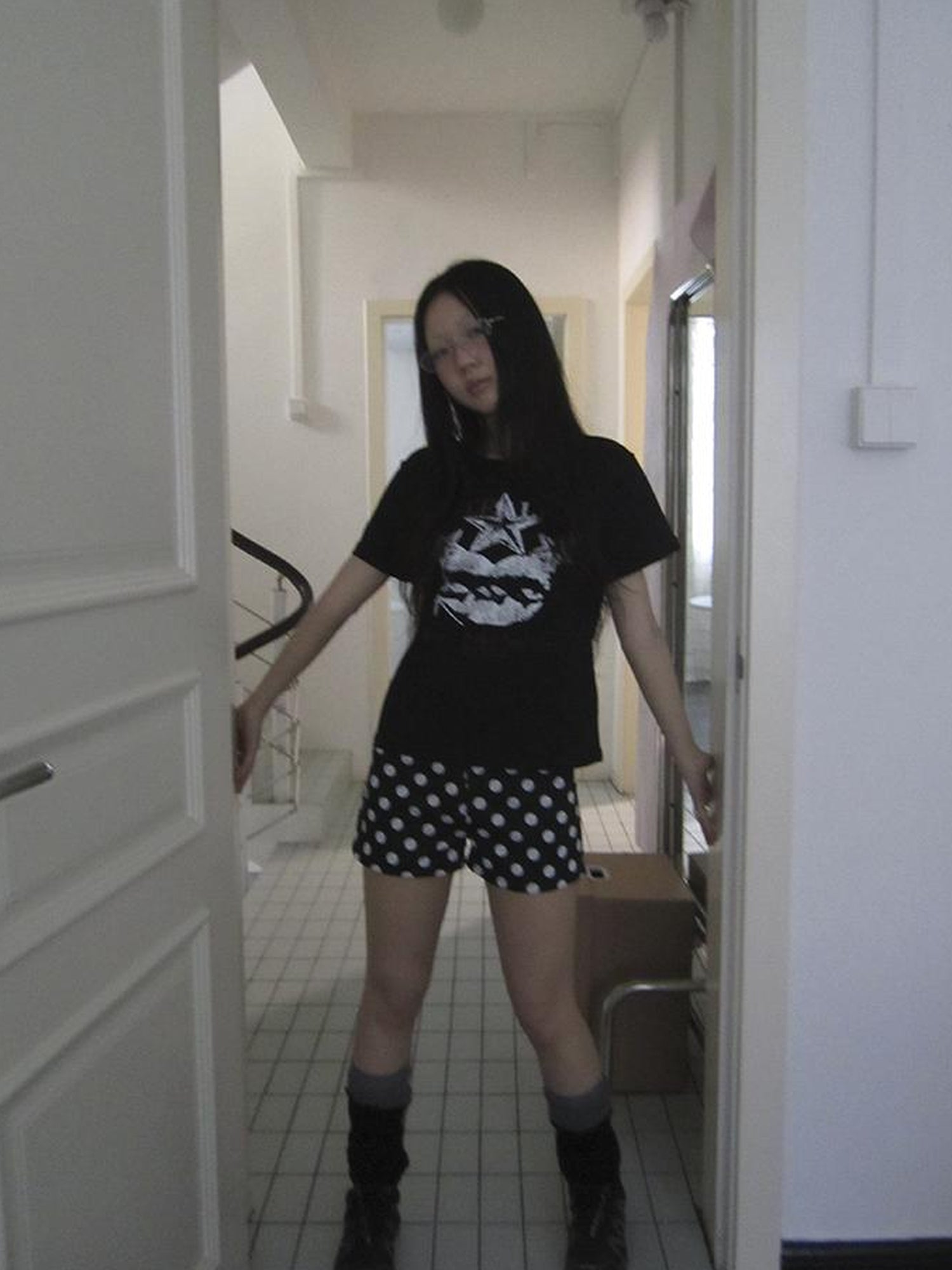 ang project Retro Polka Dot High Waisted Stretch Shorts