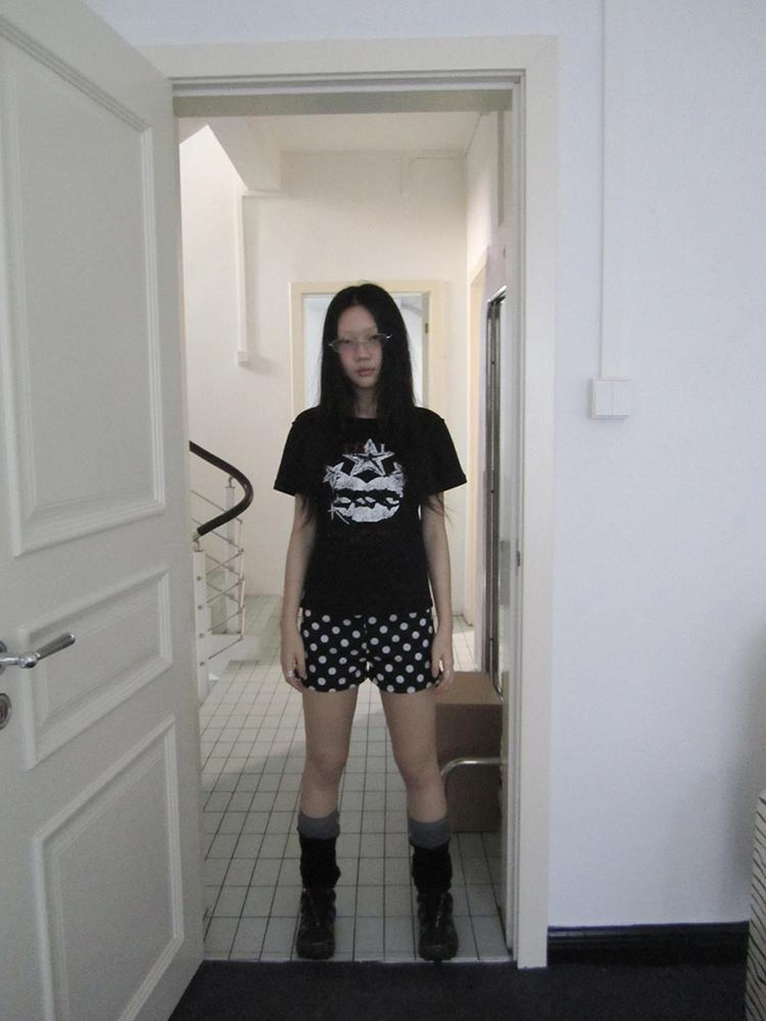 ang project Retro Polka Dot High Waisted Stretch Shorts