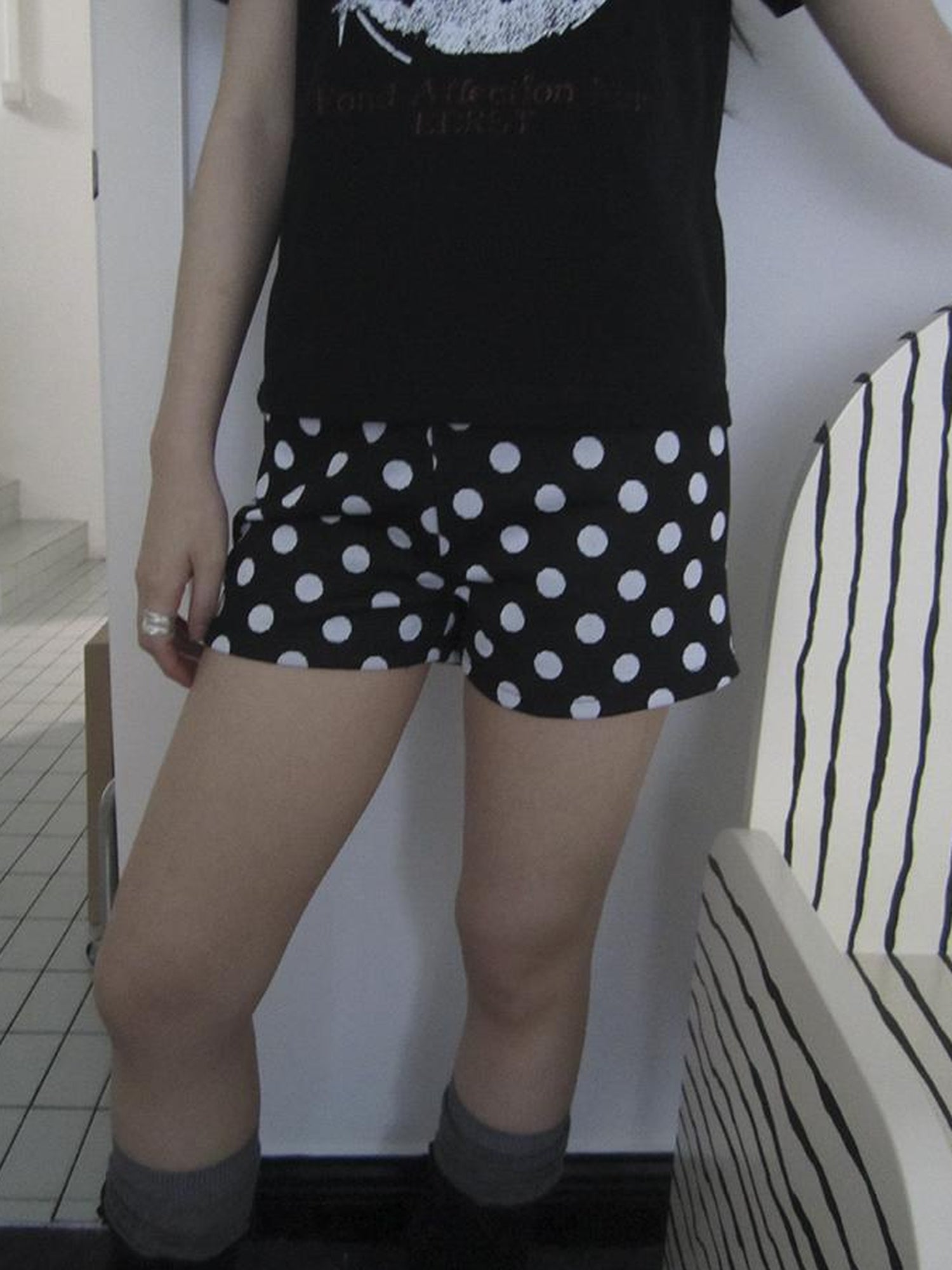 ang project Retro Polka Dot High Waisted Stretch Shorts