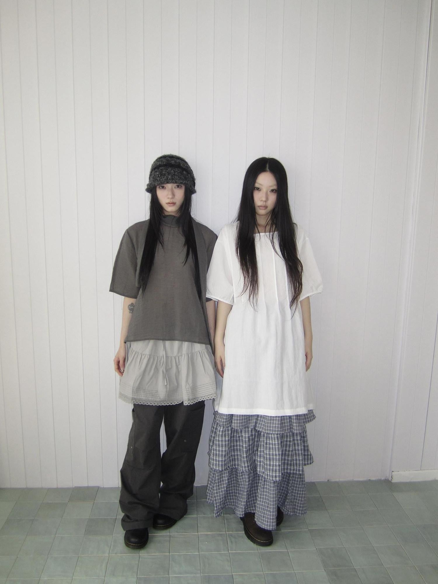 ang project Retro Stand Collar Pullover With Neck Scarf Women&