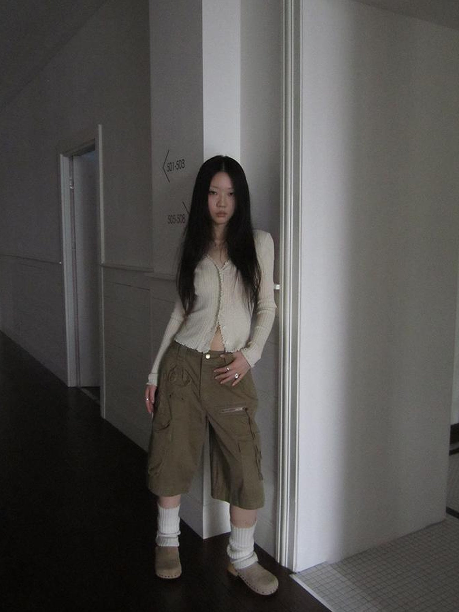 ang project Retro Summer Cargo Shorts With Large Zipper Pockets