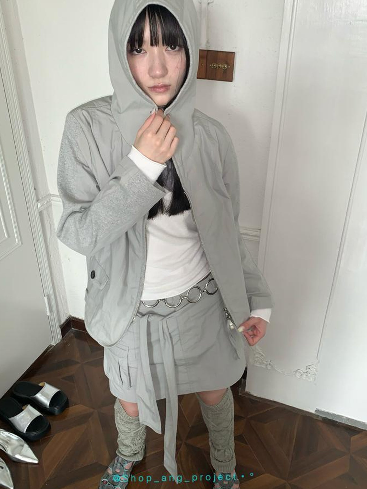 ang project Retro Twist Tie Solid Bubble Leg Warmers