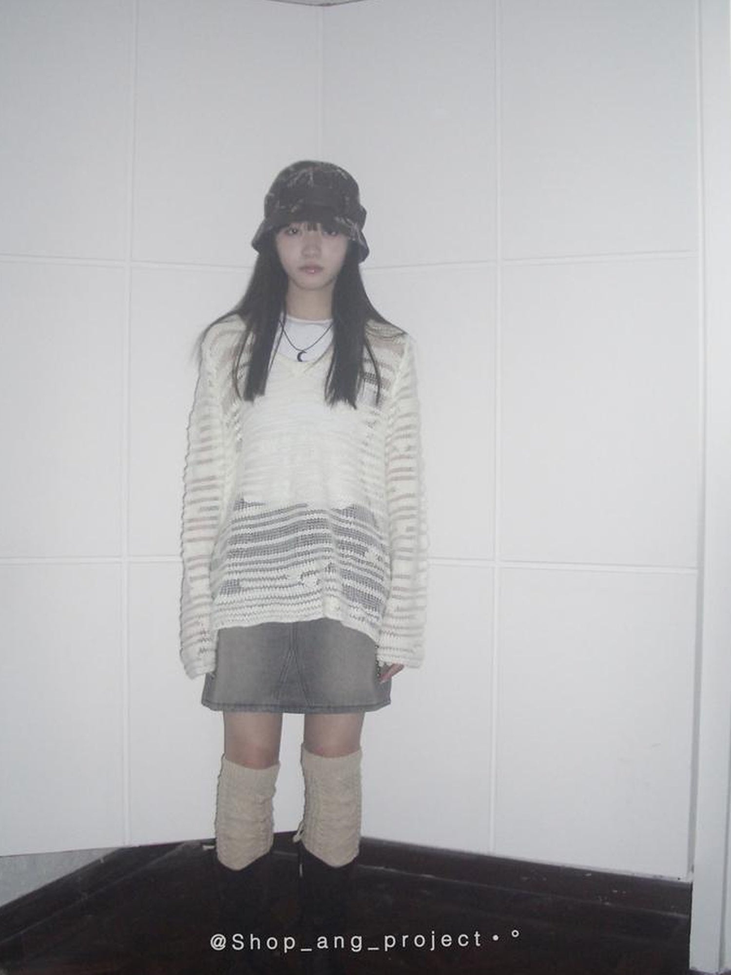 ang project Retro Twist Tie Solid Bubble Leg Warmers