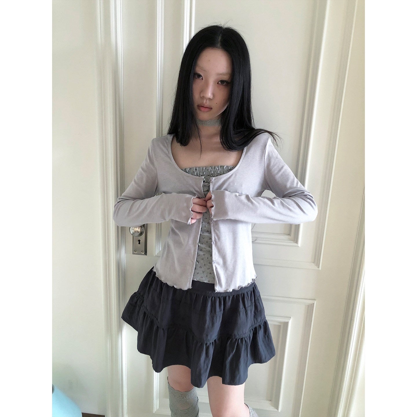 ang_project_Ruffle_Trim_Floral_Camisole_And_Long_Sleeve_Cardigan_Women&