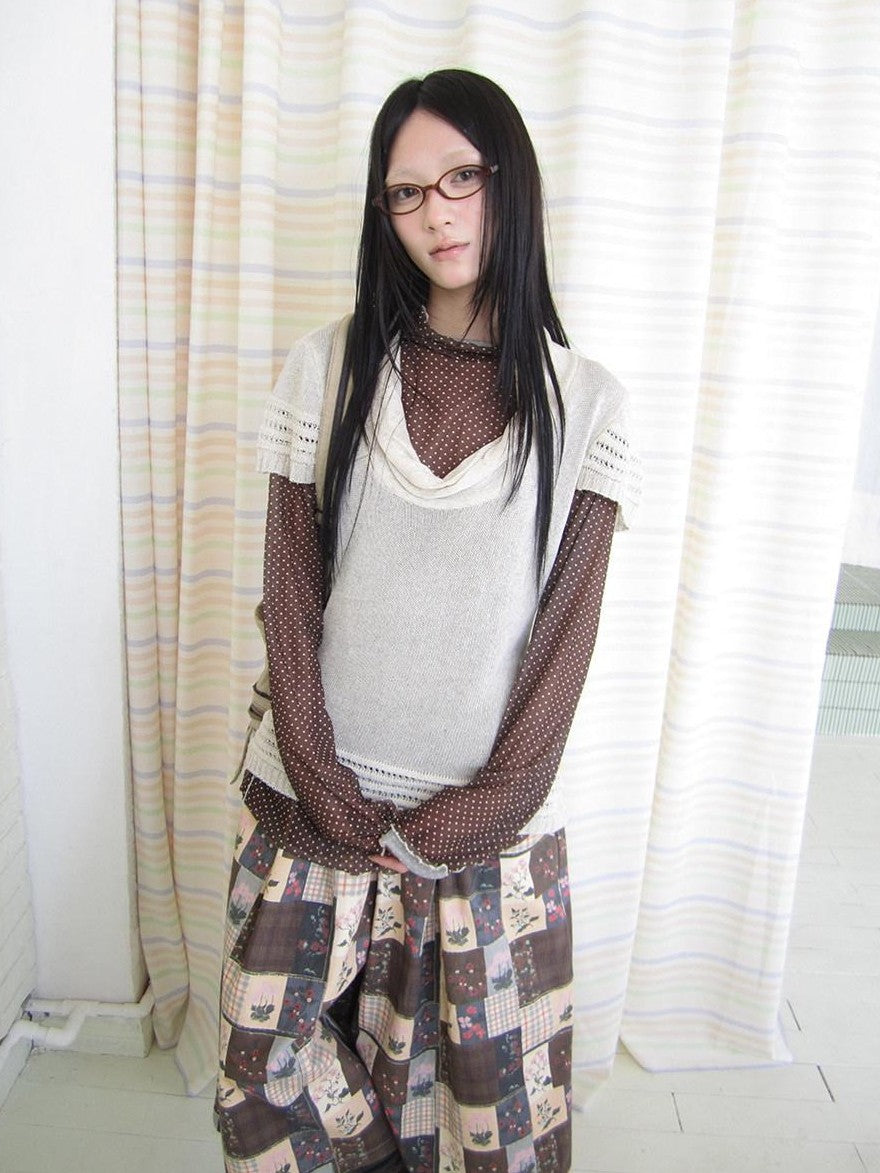 ang project Sheer Star Polka Dot Layered Women&
