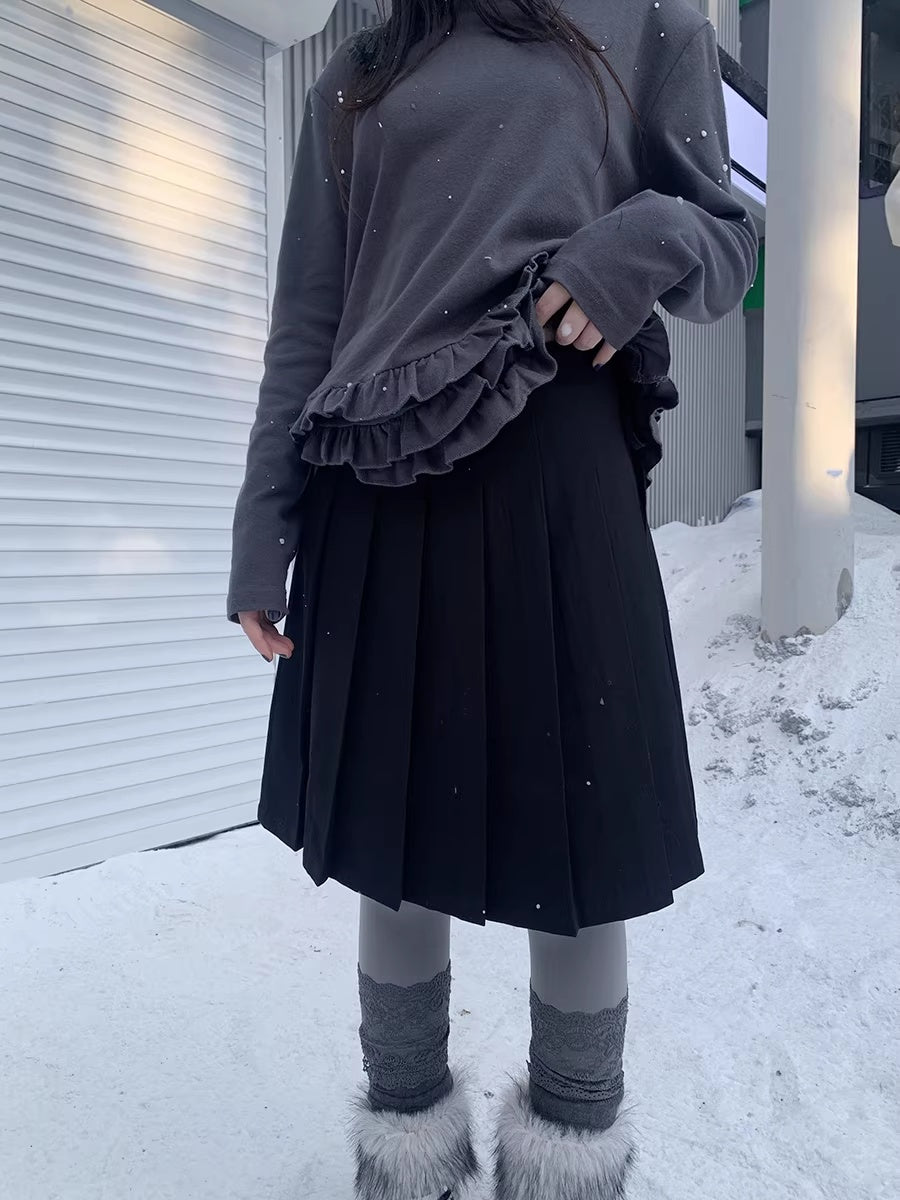 ang_project_Side_Zipper_Pleated_Korean_Style_Casual_Women_Natural_Waist_Midi_Skirt_MISSTT