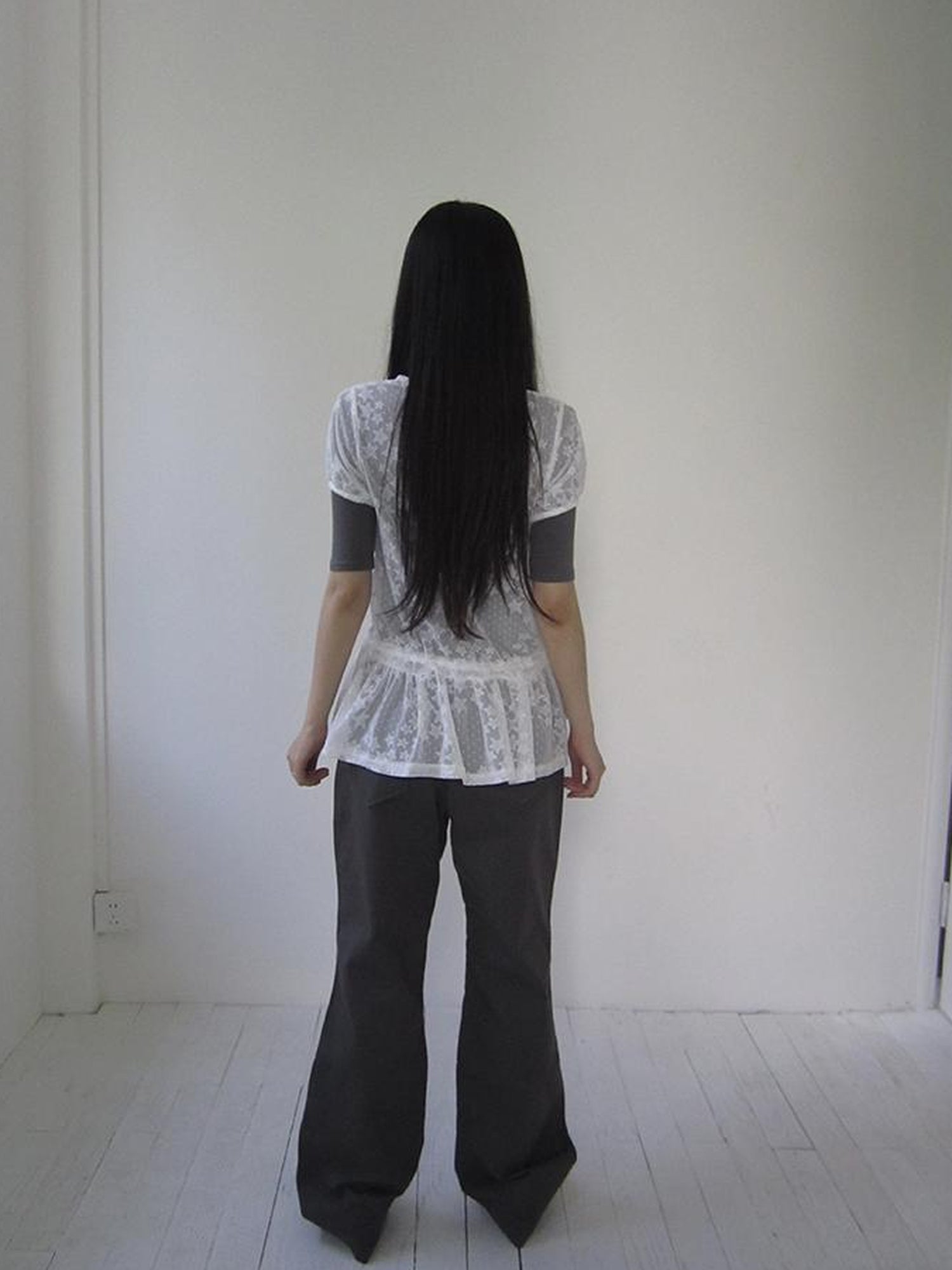 Updateang project Star Print Lace Top With Drawstring Waist