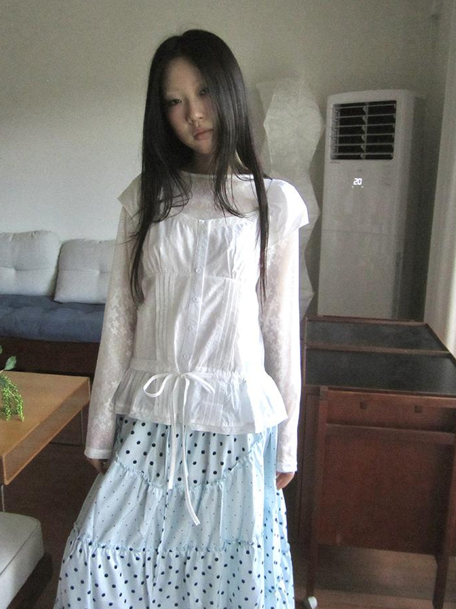 Updateang project Star Sheer Layering Tee Summer Lightweight Long Sleeve Top