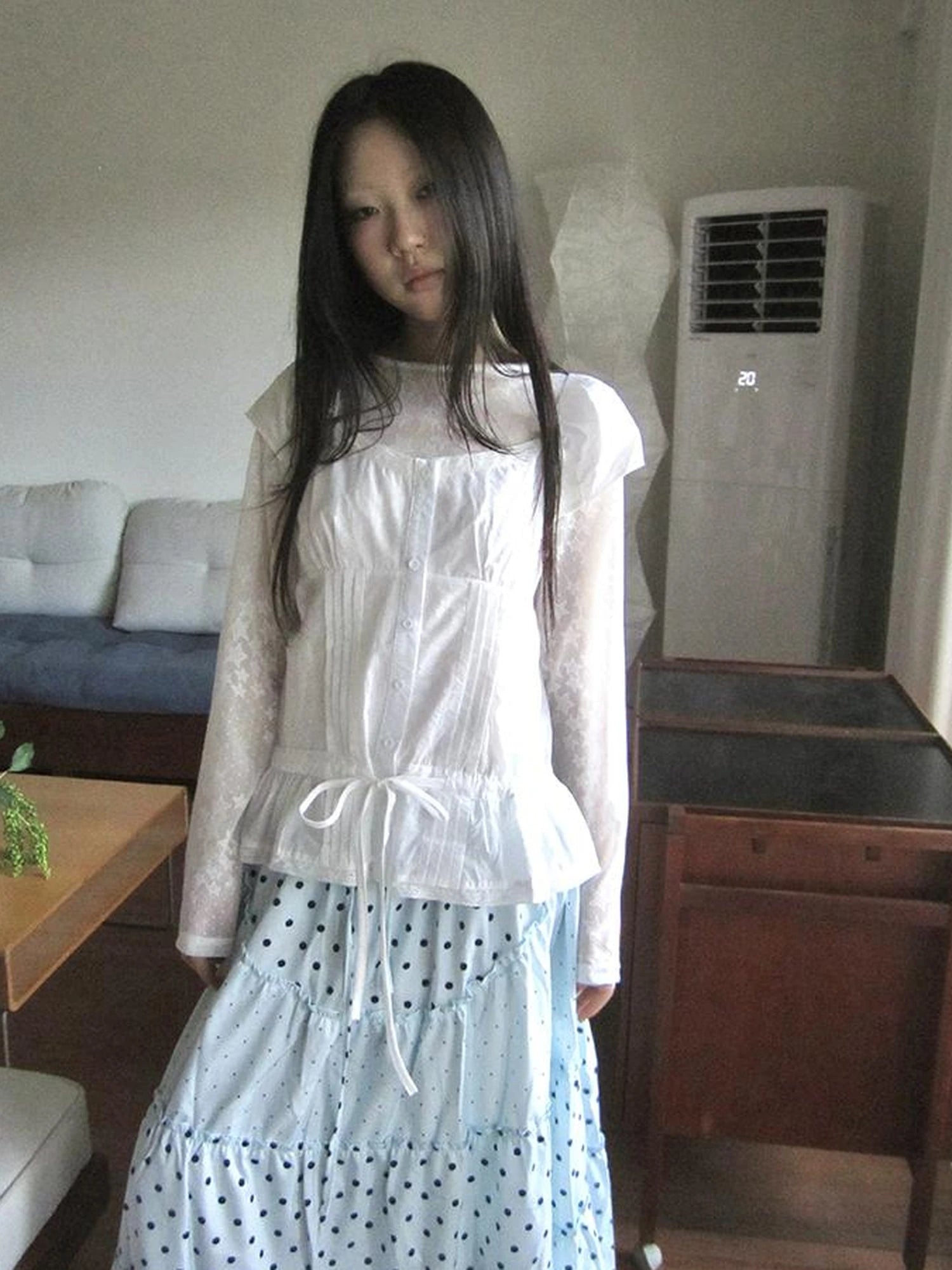 Star Sheer Layering Tee Summer Lightweight Long Sleeve Top