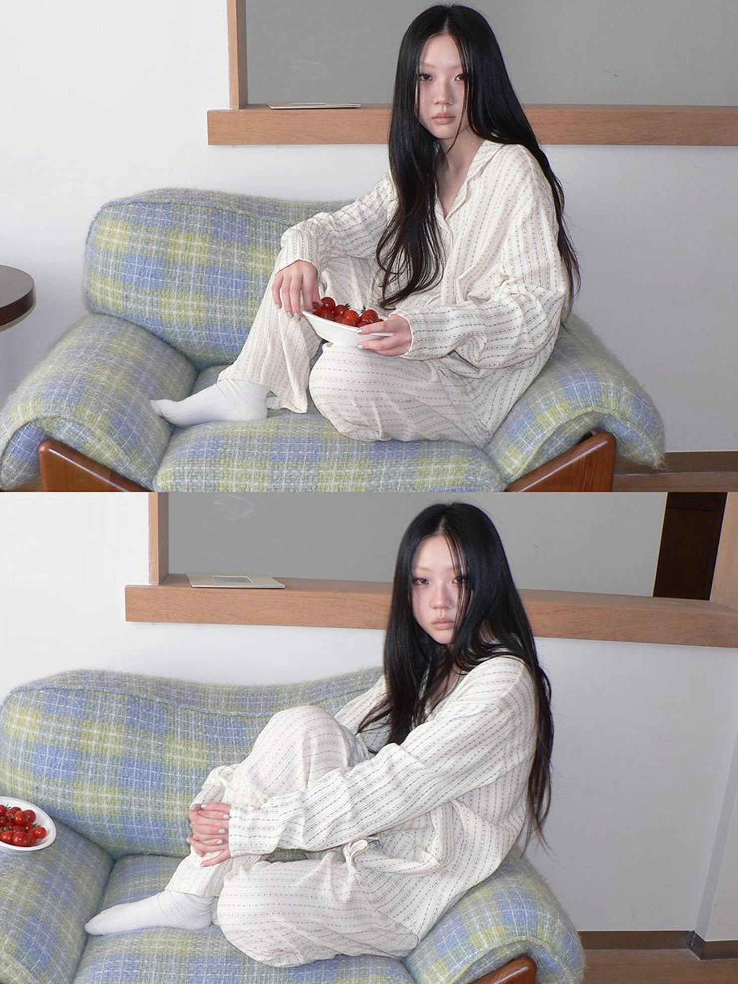 ang project Stars Print Double Gauze Pajama Set Hoodies/Sweatshirt