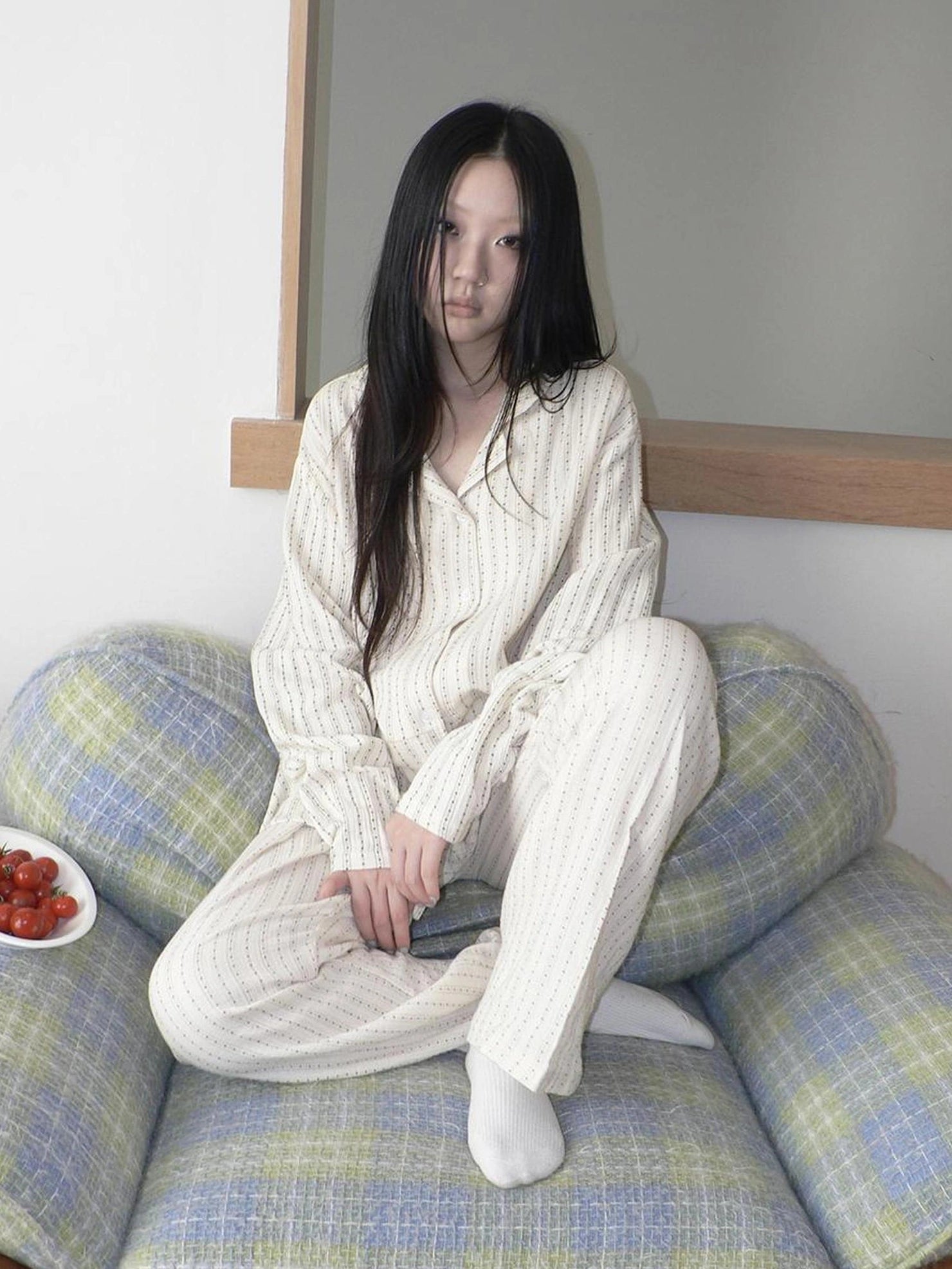 ang project Stars Print Double Gauze Pajama Set Hoodies/Sweatshirt