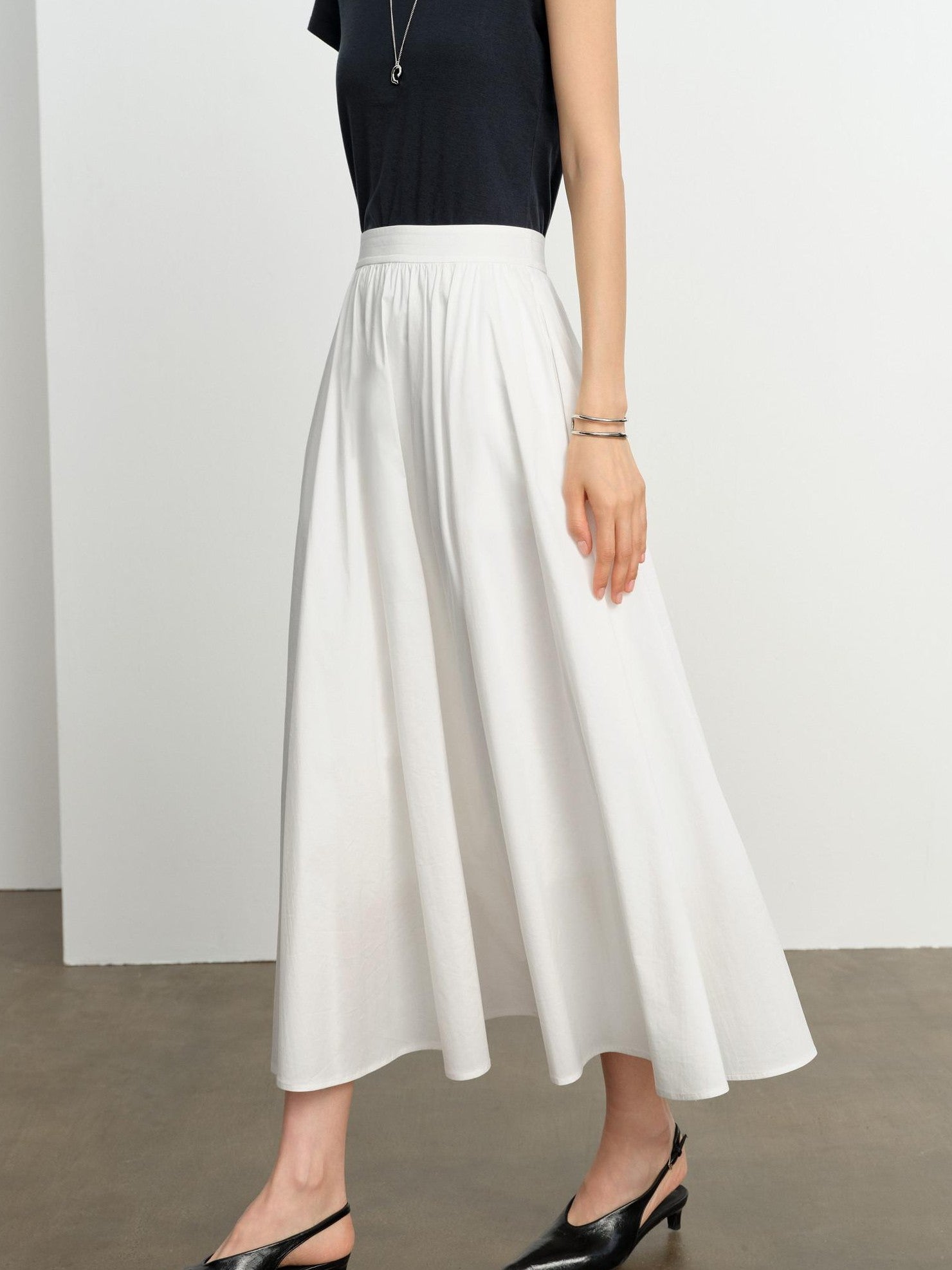 ang project Striped Colorblock Faux Layered Ruched Neck Women&