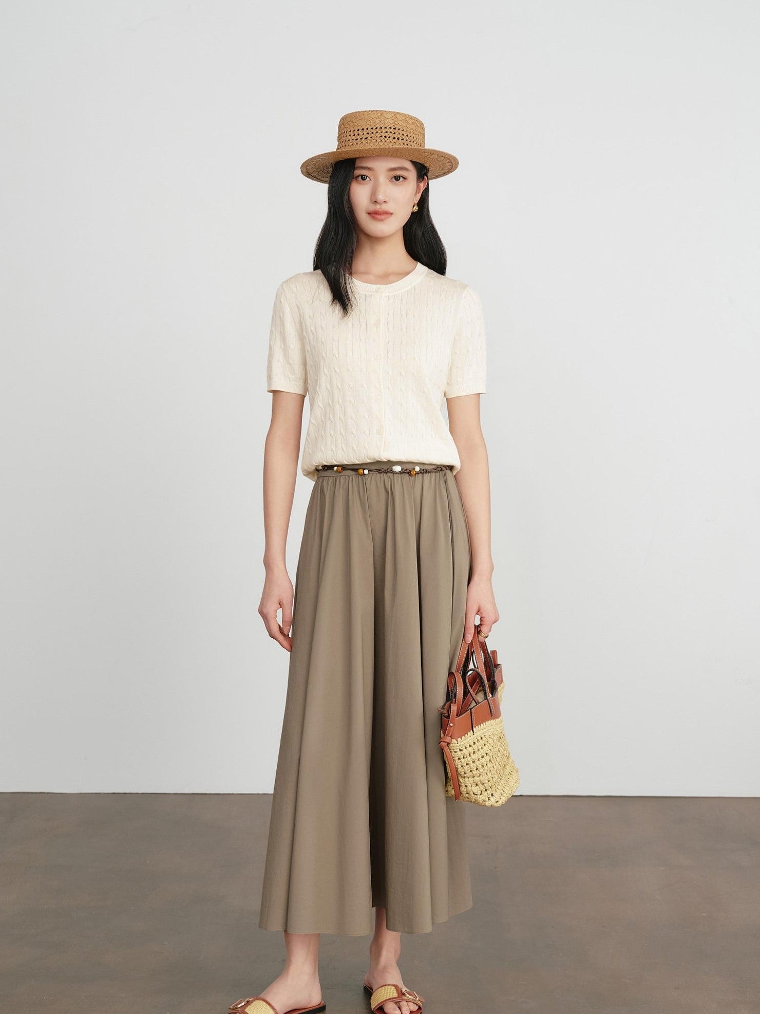 ang project Striped Colorblock Faux Layered Ruched Neck Women&