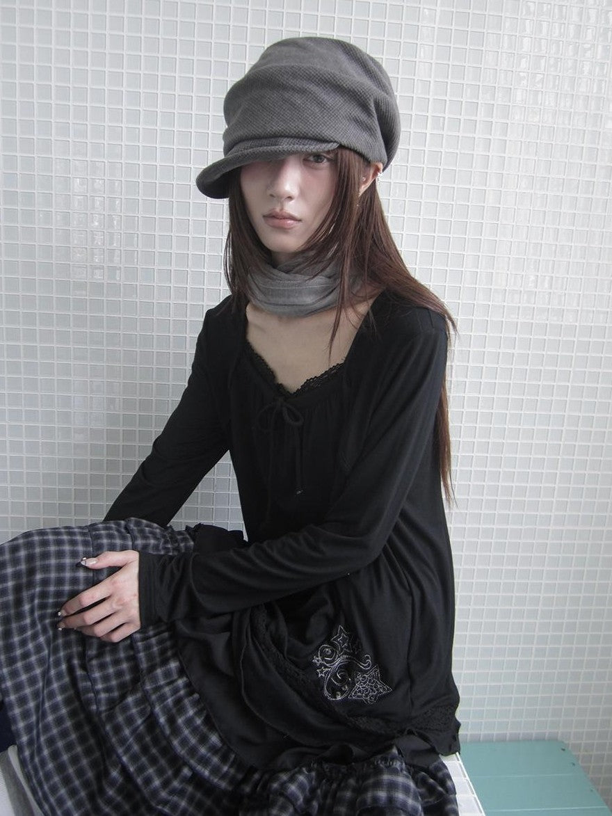 ang project Striped Hollow Out Lightweight Raw Edge Women&