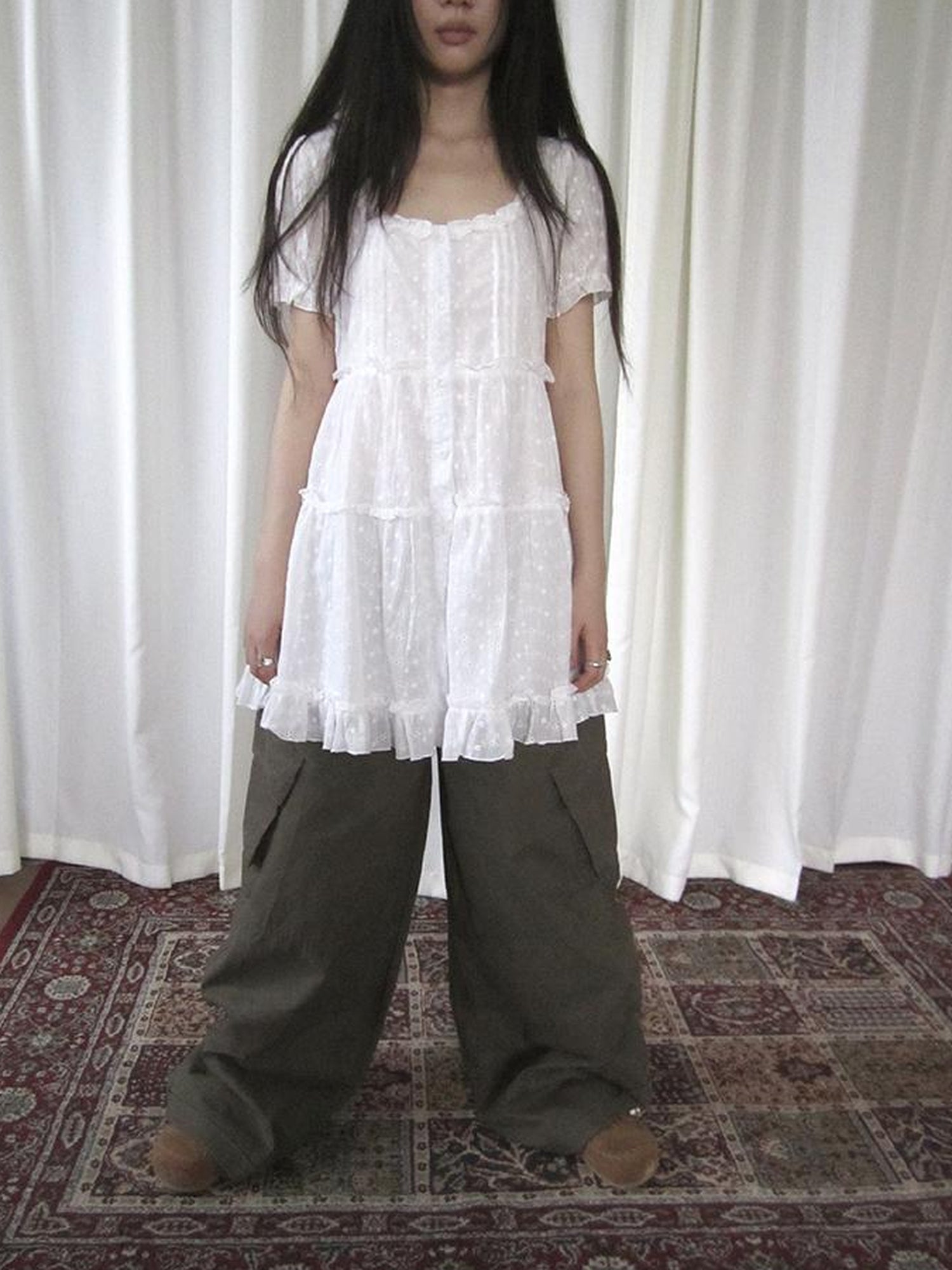 ang project Summer Ballet Sleeve Cotton Top