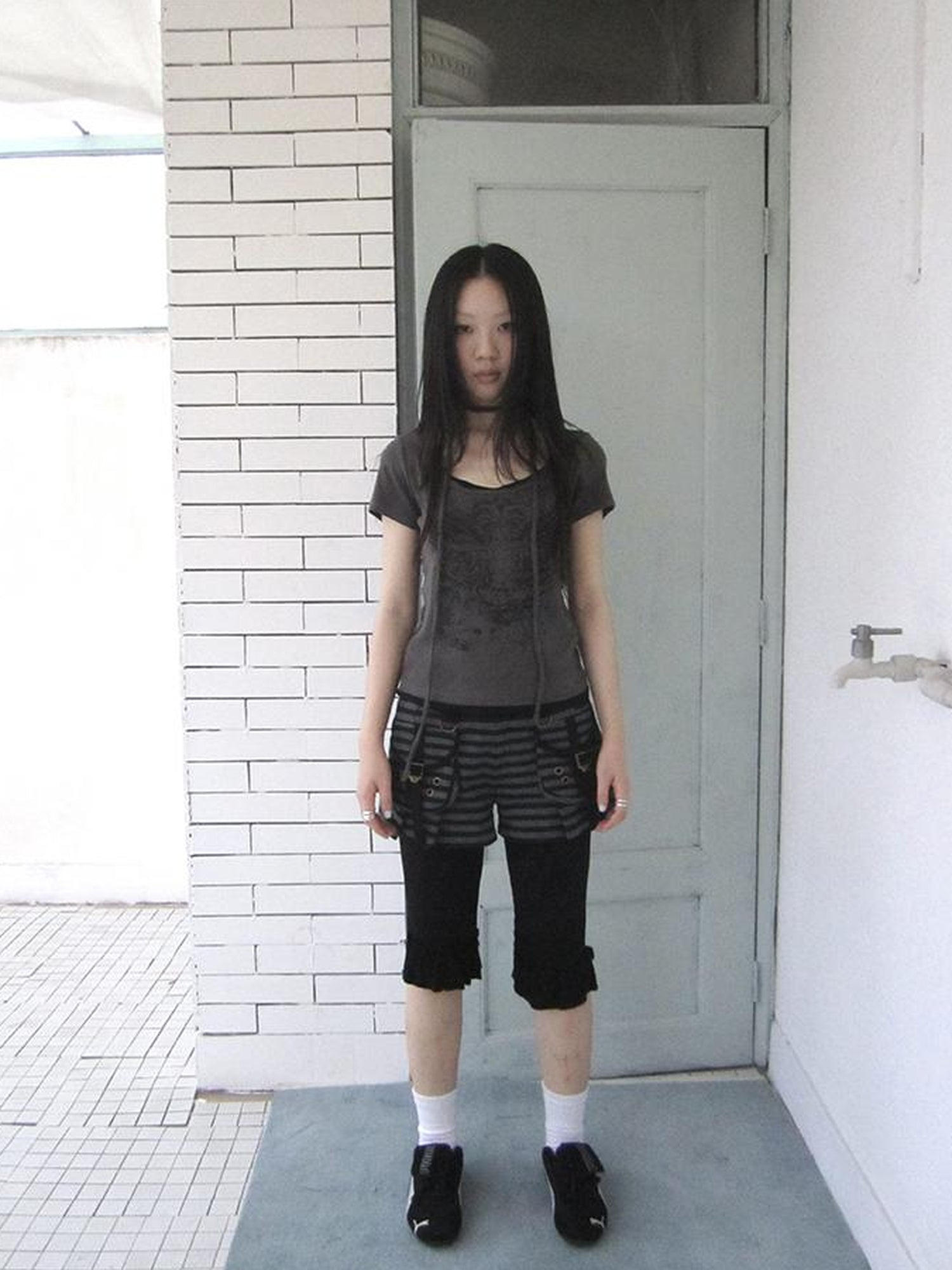 ang project Summer Elastic Waist Ruffled Hem Slimming Shorts