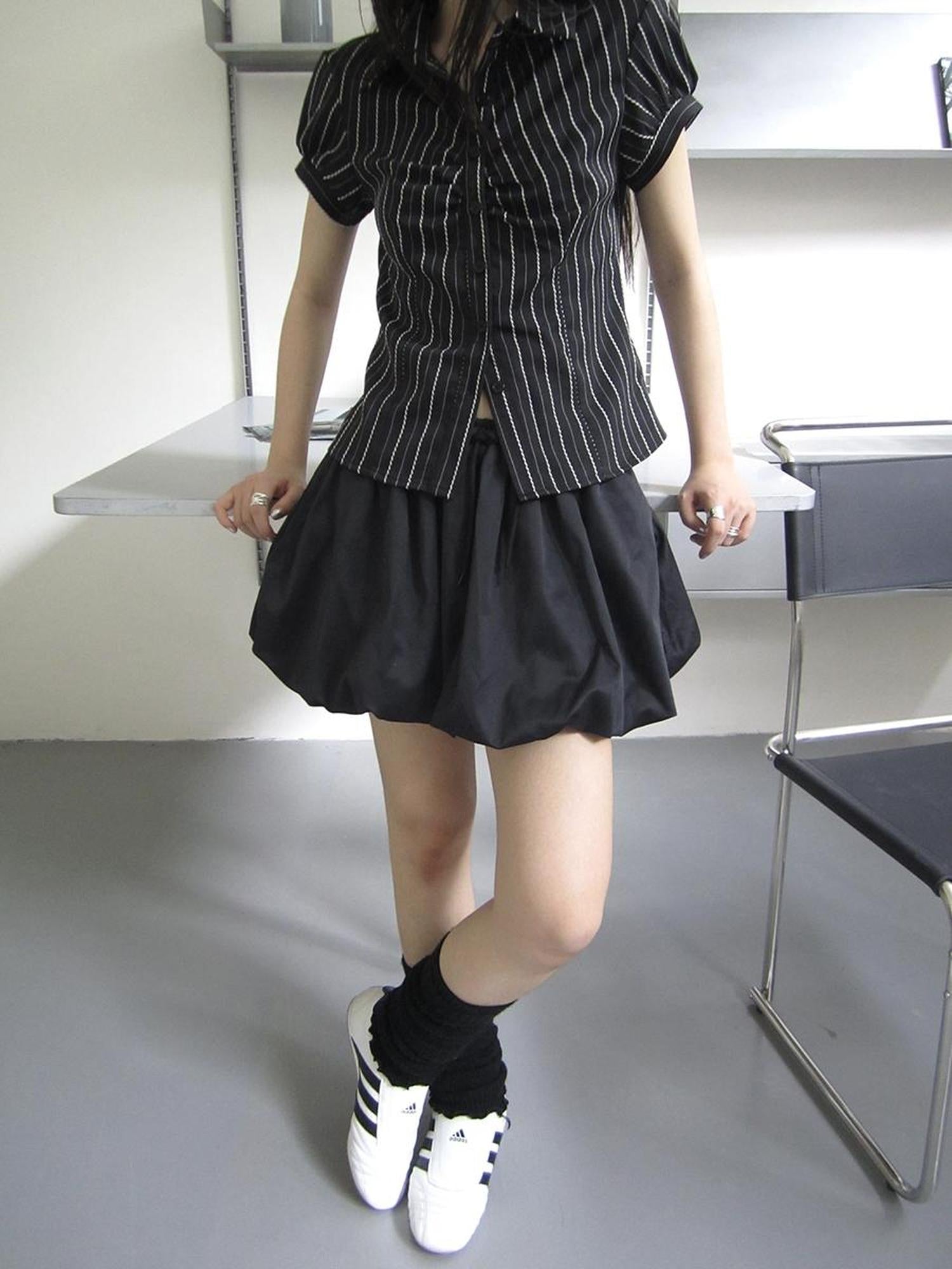 ang project Summer High Waist Solid Color Shorts Skirt