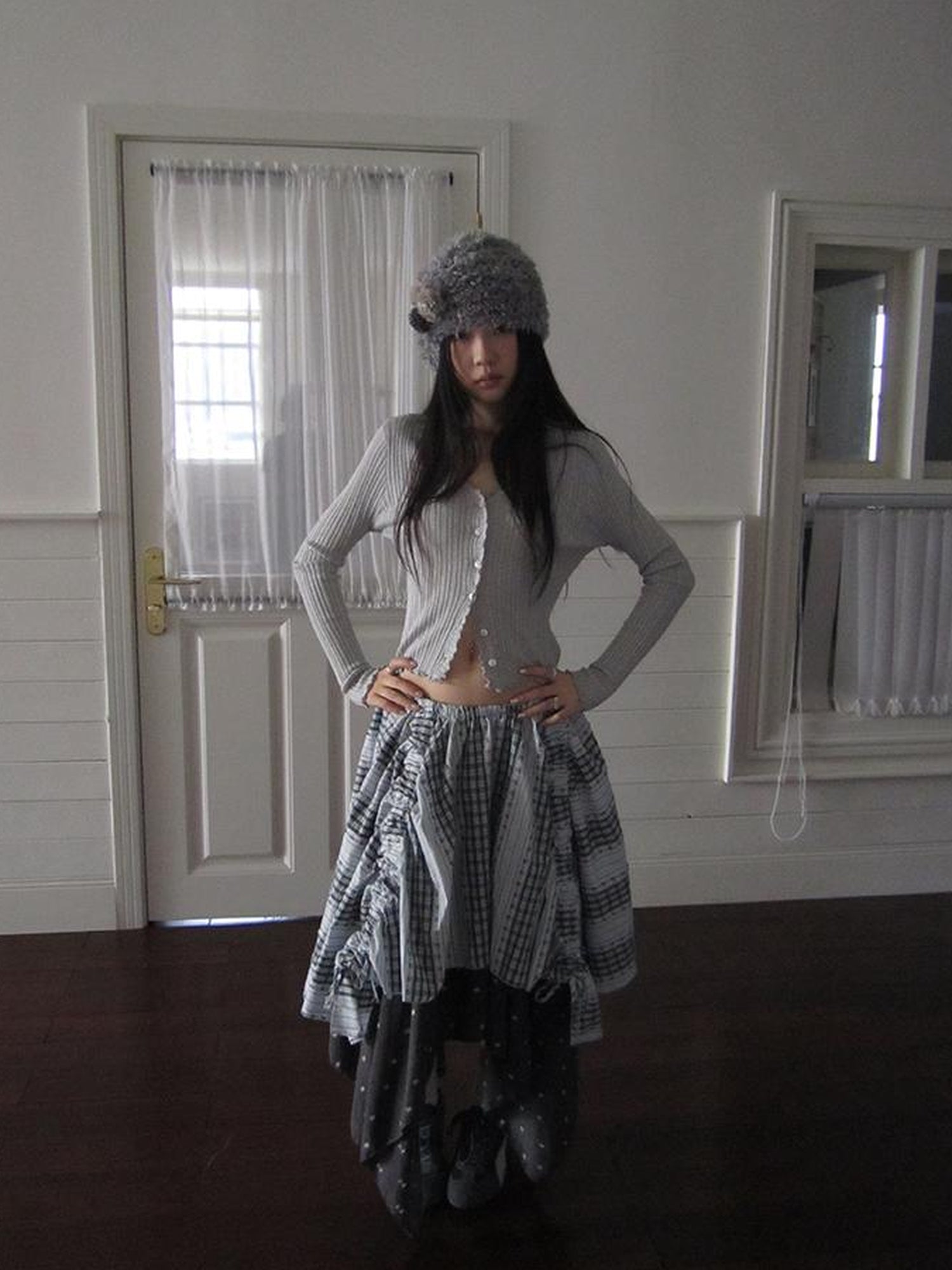 ang project Summer Lightweight Lace Trim V-Neck Knit Cardigan
