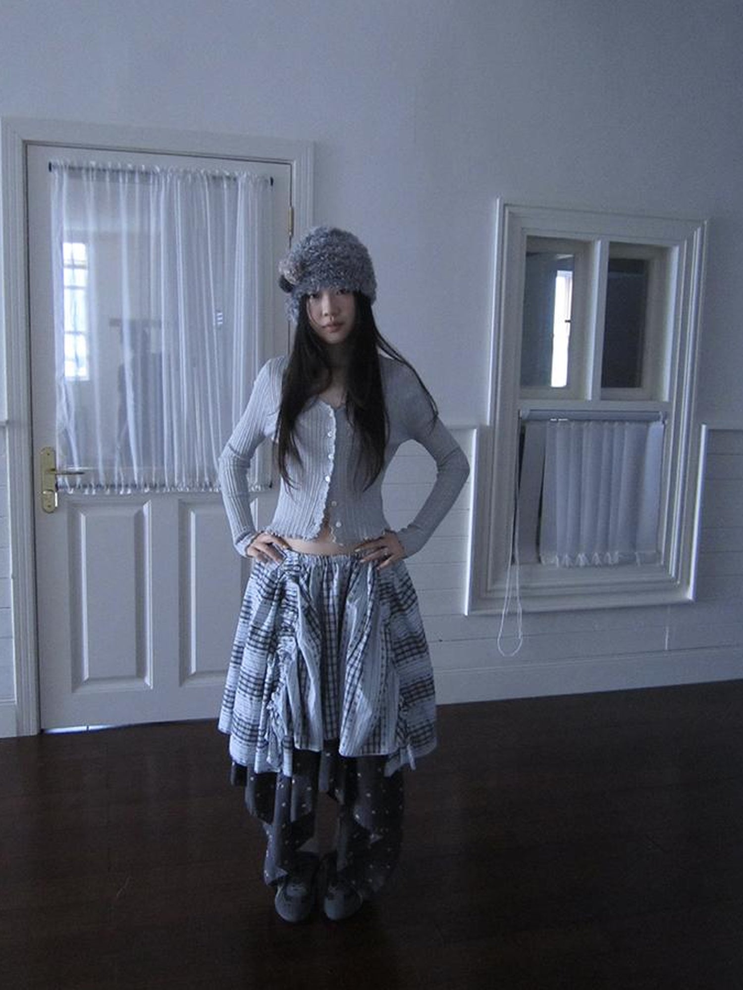 ang project Summer Lightweight Lace Trim V-Neck Knit Cardigan