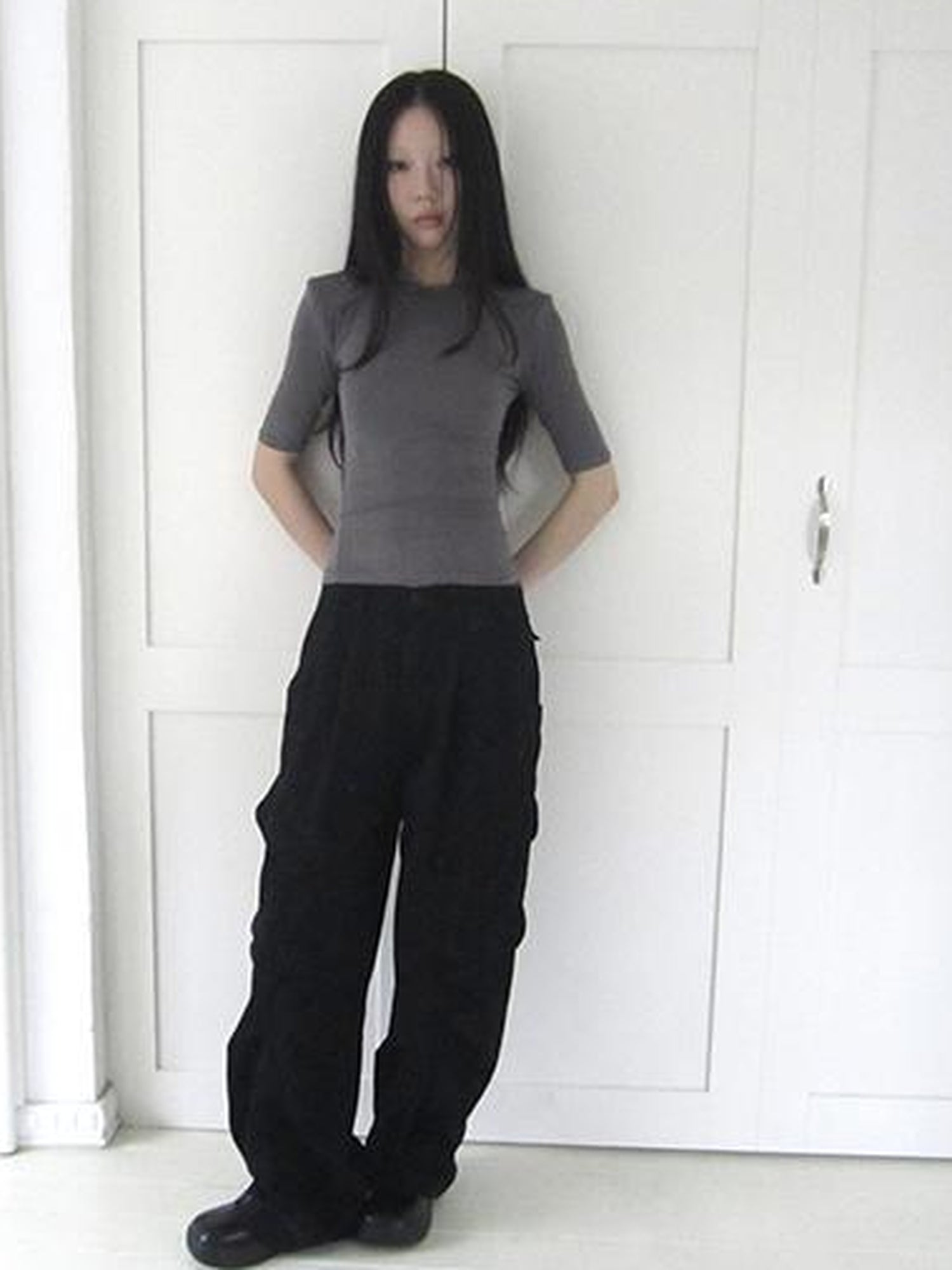 Updateang project Summer Slim Fit Pure Color Stretch Tee