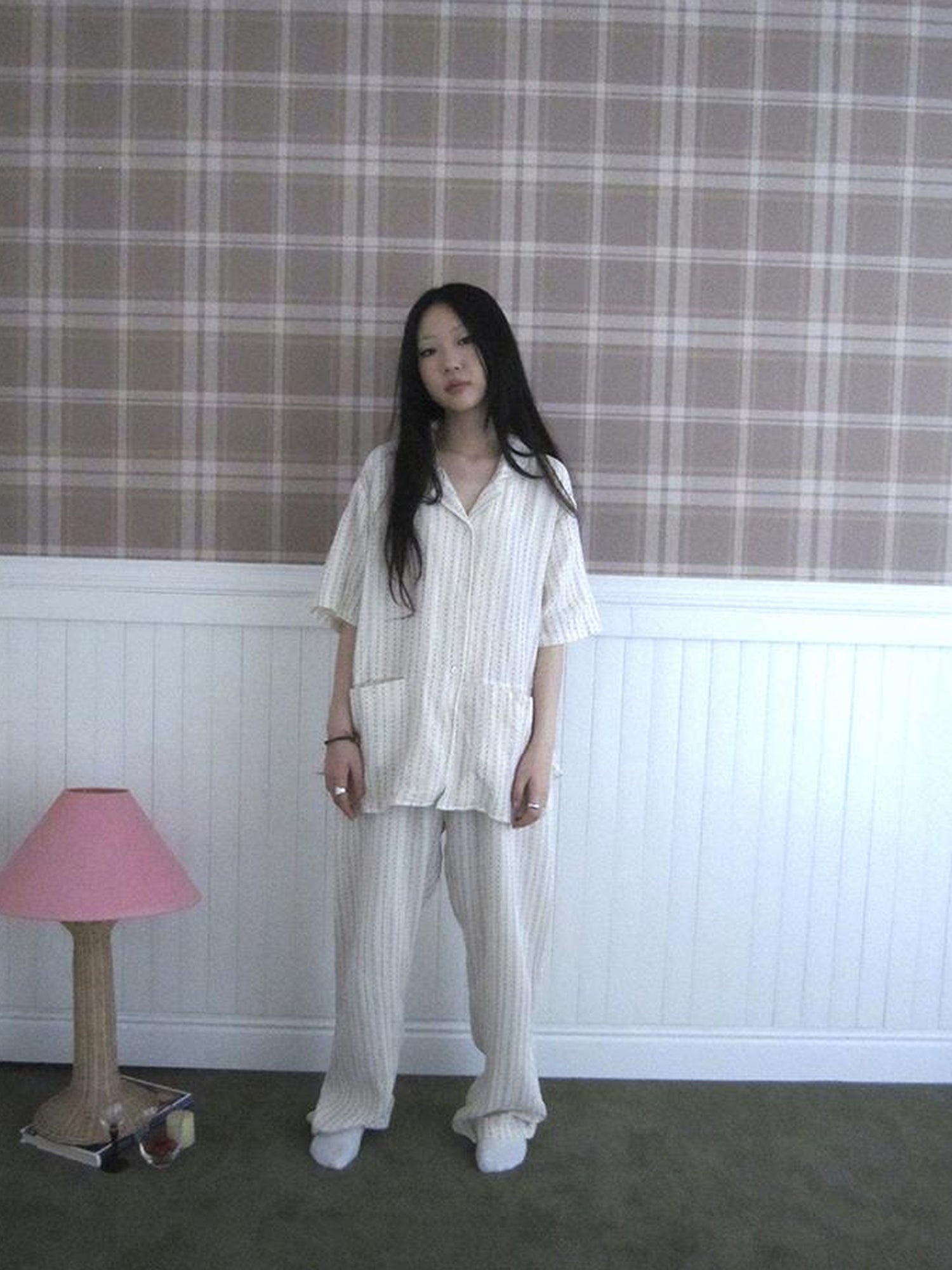 ang project Summer Star Double Layer Cotton Gauze Short Sleeve Sleepwear Set