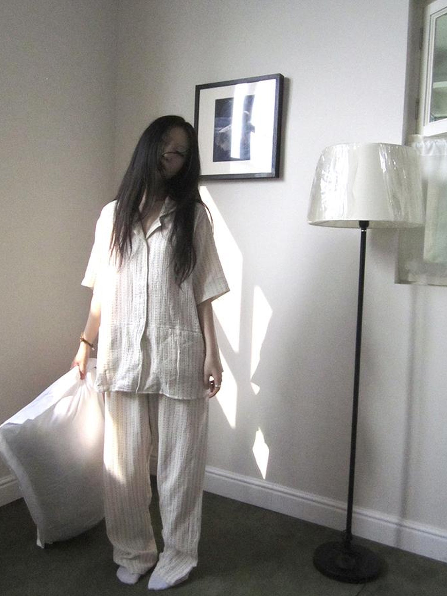 ang project Summer Star Double Layer Cotton Gauze Short Sleeve Sleepwear Set