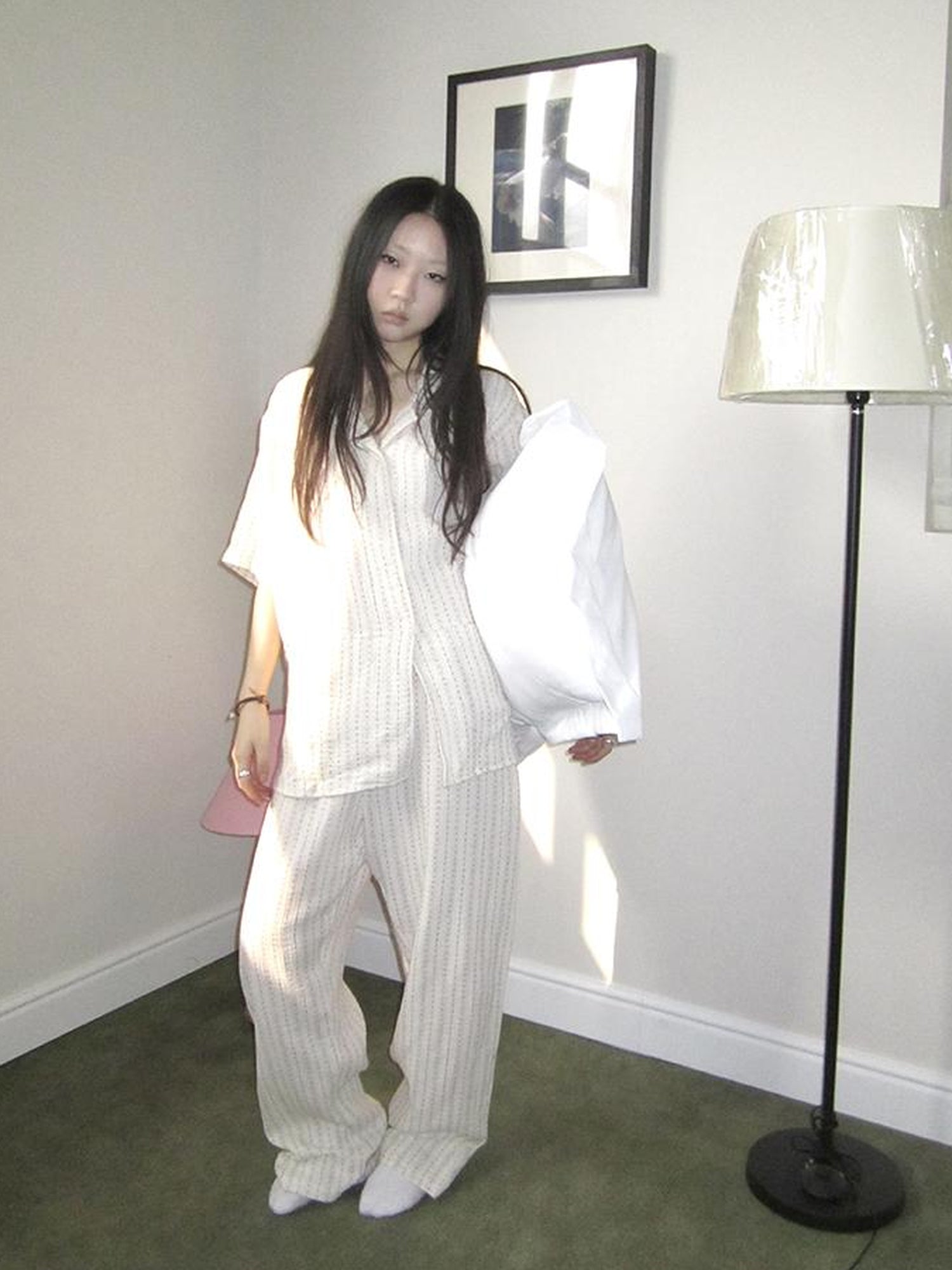 ang project Summer Star Double Layer Cotton Gauze Short Sleeve Sleepwear Set