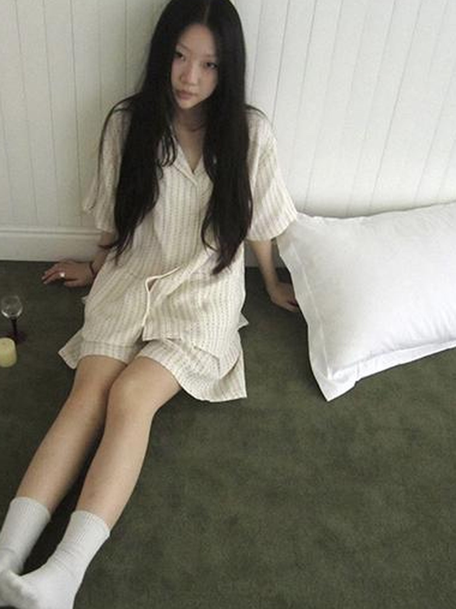 ang project Summer Star Double Layer Cotton Gauze Short Sleeve Sleepwear Set