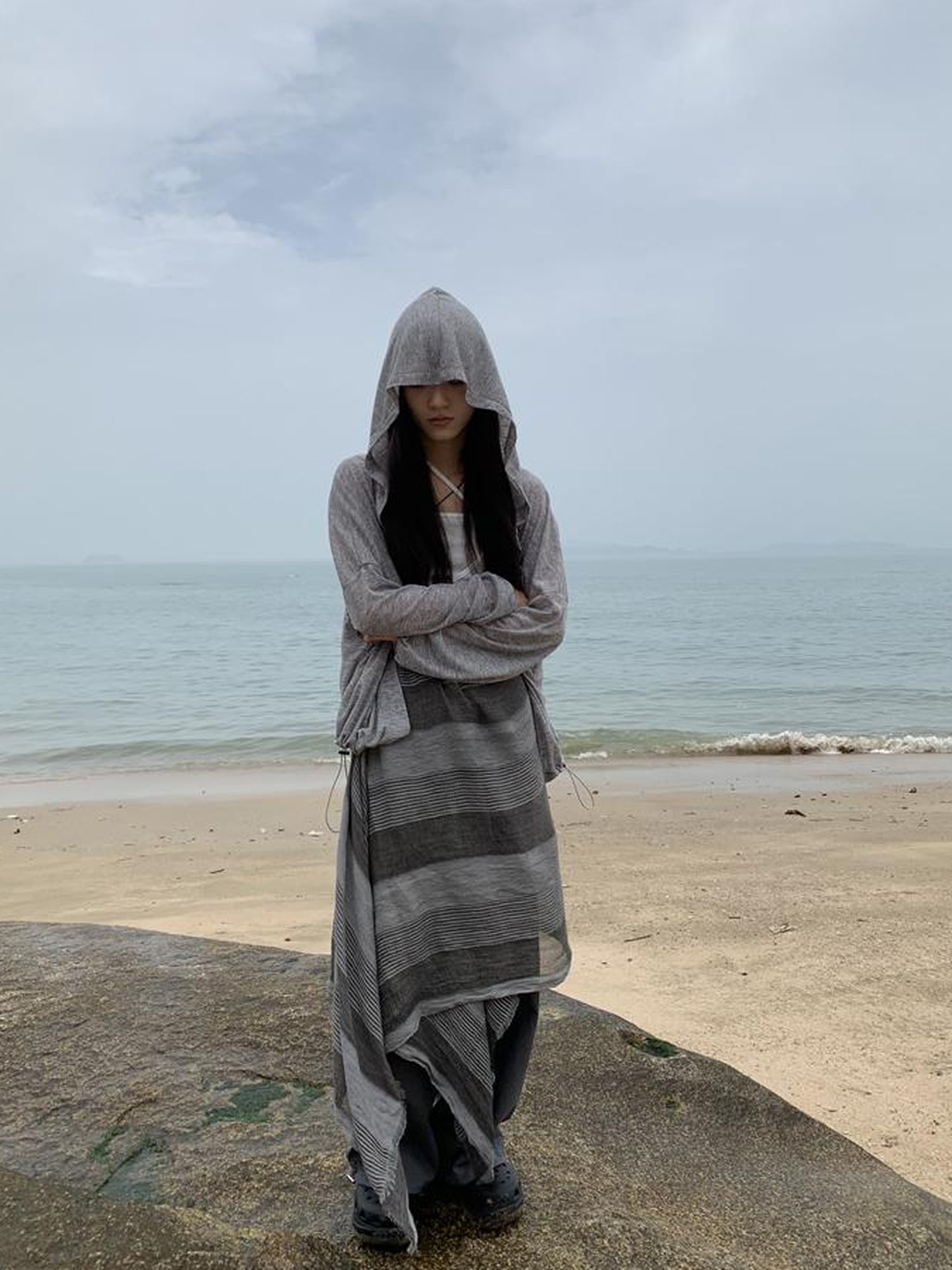 ang project Summer Stripe Layered Slip Skirt