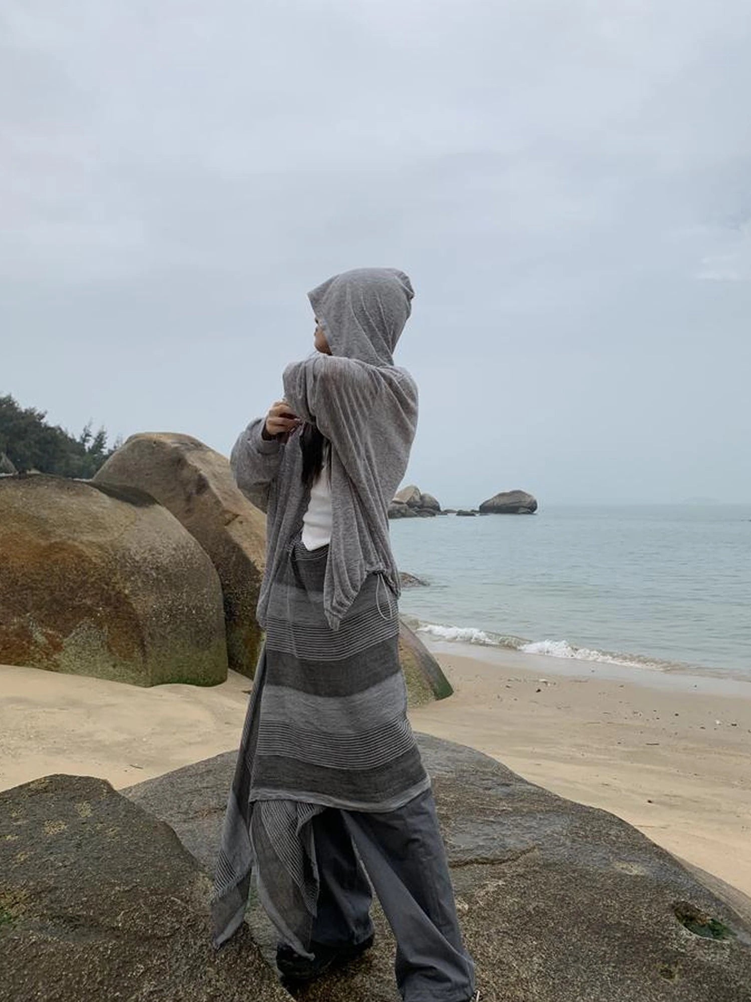 Summer Stripe Layered Slip Skirt