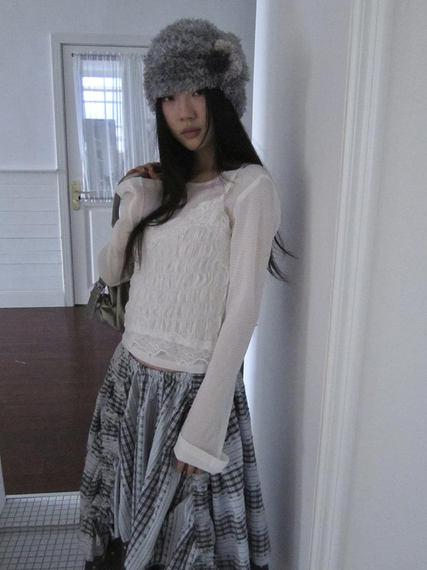 Updateang project Summer Textured Lace Sleeve Layering Vest Set