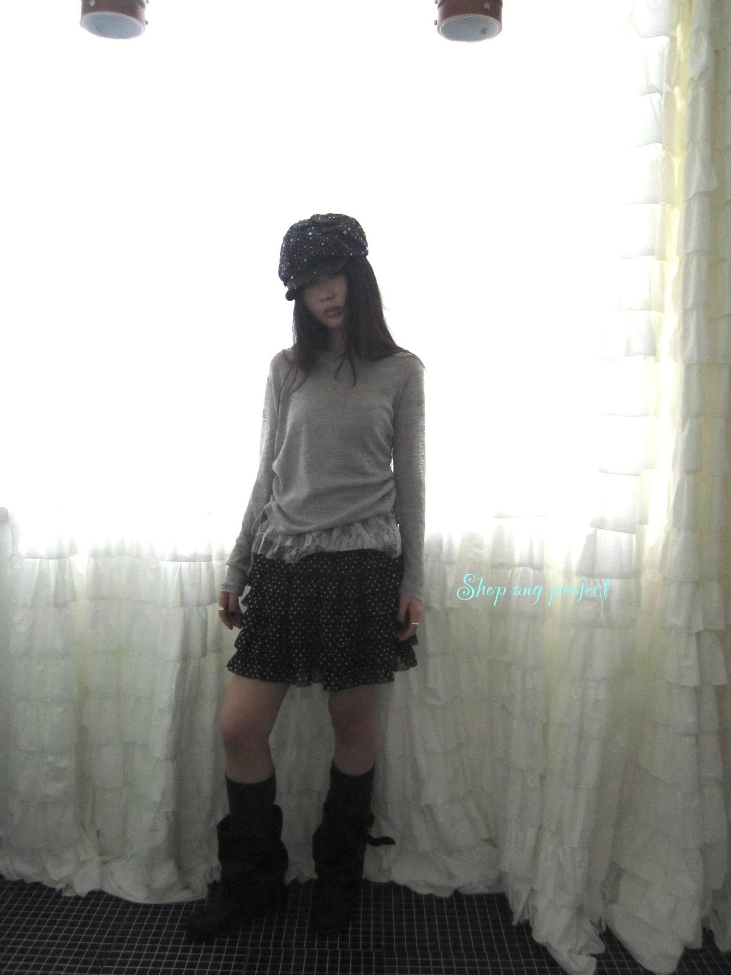 ang project Summer Tiered Ruffle Waist Polka Dot Skirt